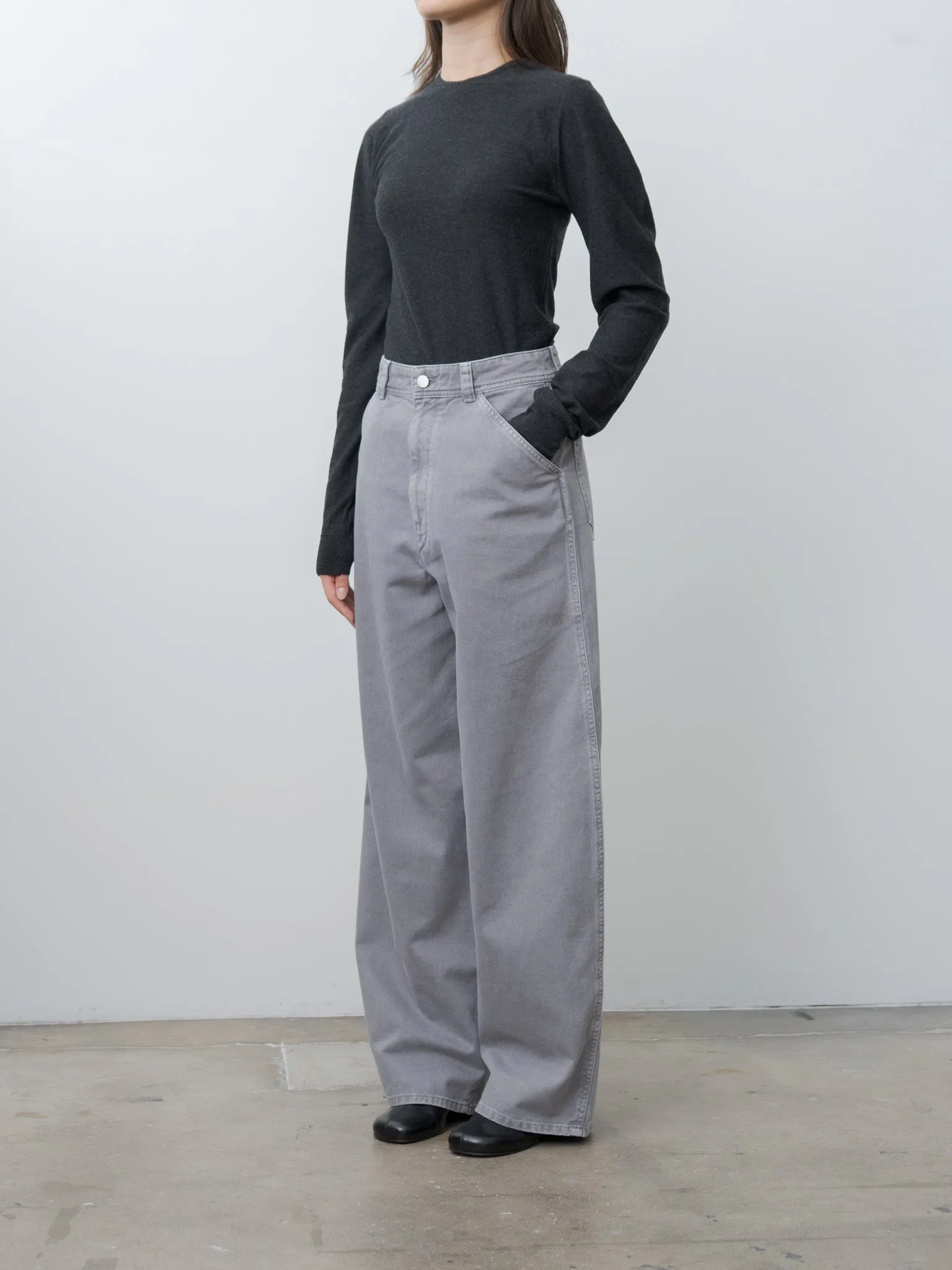 Crew Neck Sweater - Anthracite Melange sold by Namu Shop product image thumbnail 3