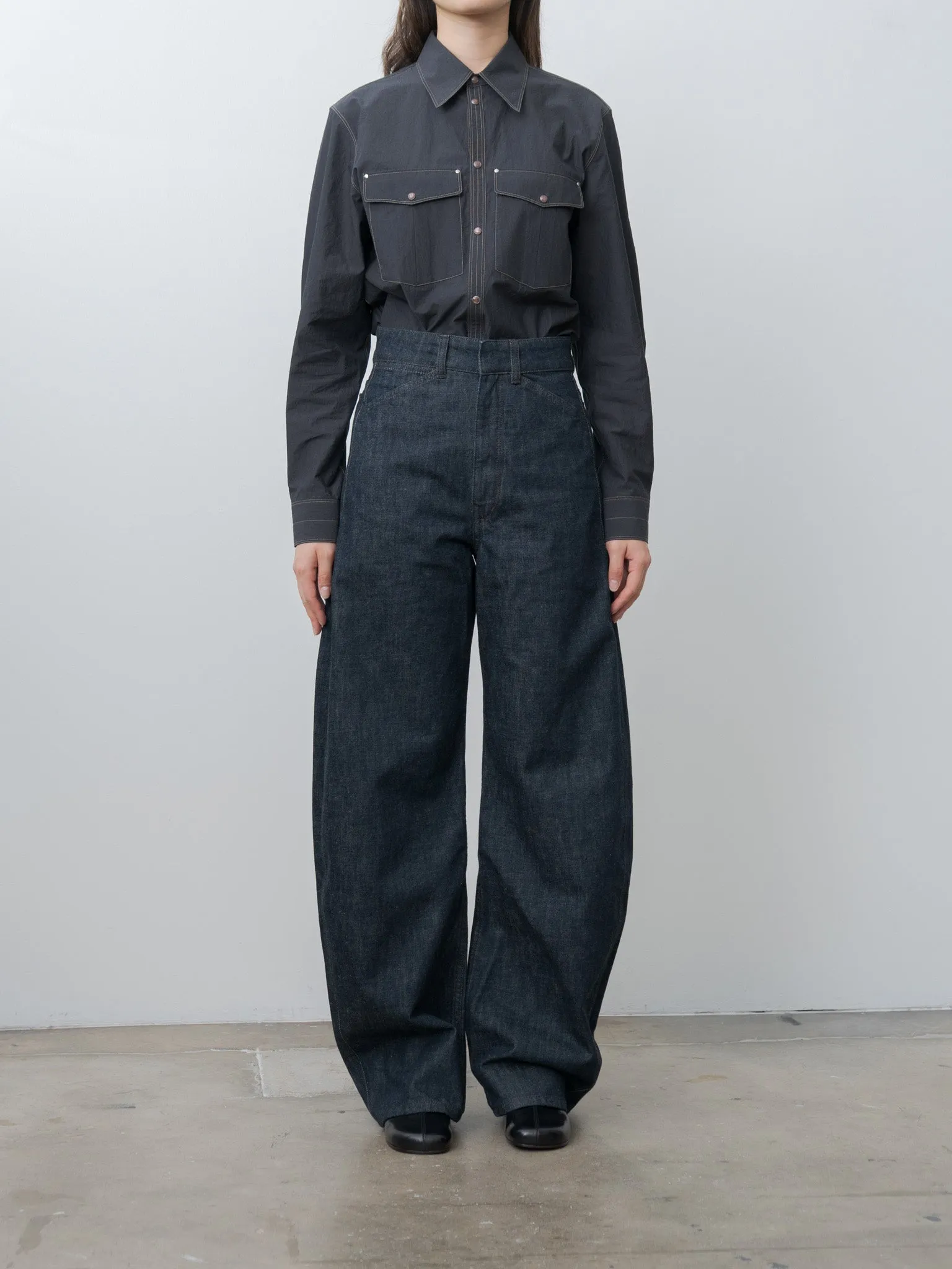 Chest-Pocket Fitted Shirt - Charcoal sold by Namu Shop product image thumbnail 5