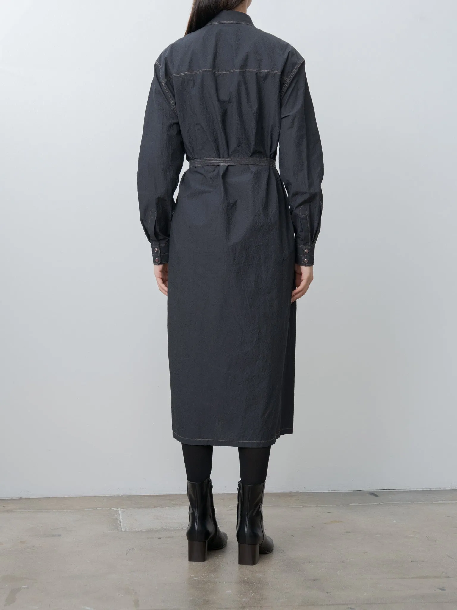 Asymmetrical Shirt Dress - Charcoal sold by Namu Shop product image thumbnail 5