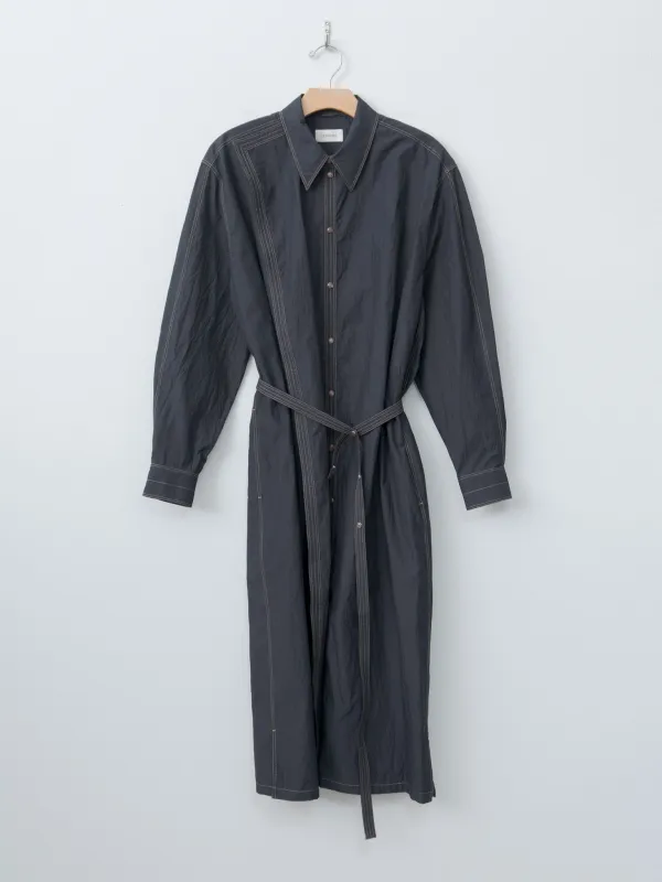 Asymmetrical Shirt Dress - Charcoal sold by Namu Shop