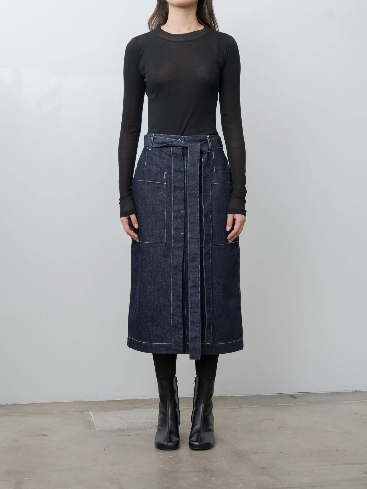 Mia Skirt DENIM - Dark Indigo sold by Namu Shop product image thumbnail 2