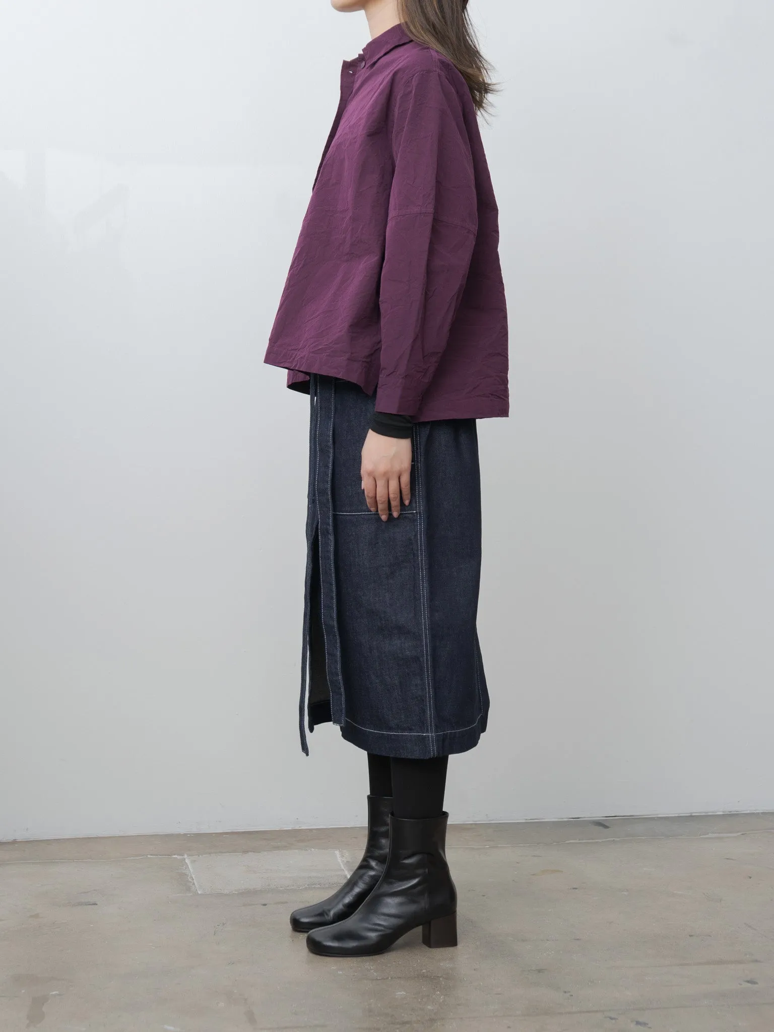 Elena Shirt PAPER COT - Blackberry sold by Namu Shop product image thumbnail 3