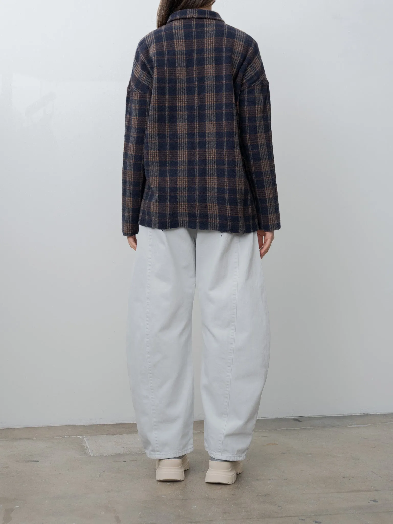 Tartan Soft Collar Shirt - Ink sold by Namu Shop product image thumbnail 4