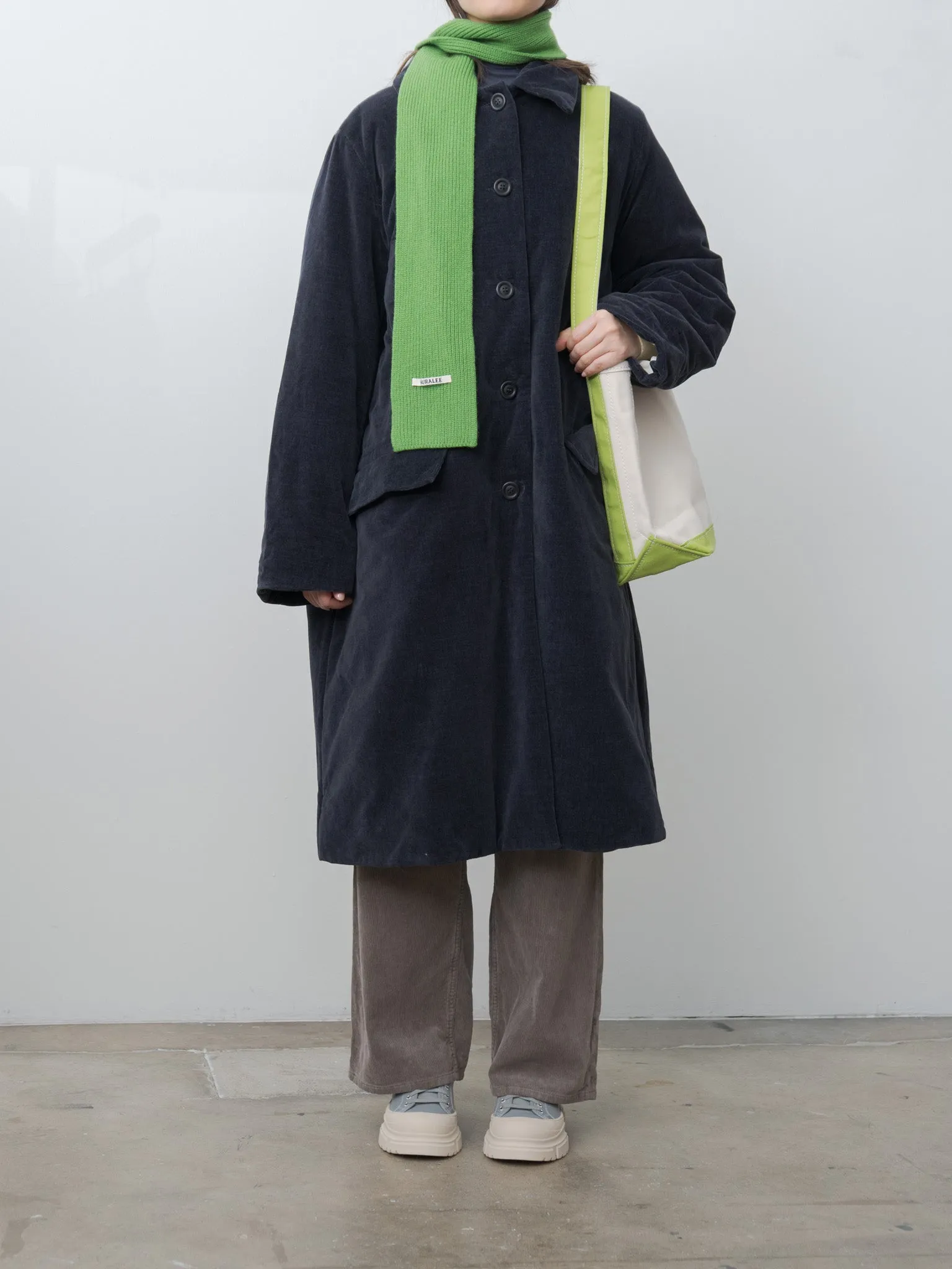 Light Cashmere Knit Stole - Green sold by Namu Shop product image thumbnail 2