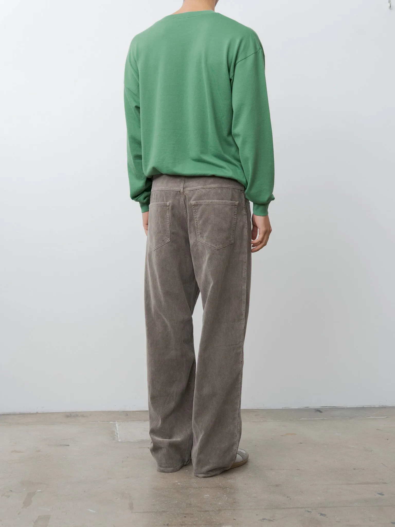 Pigment Dyed Finx Corduroy Wide 5P Pants - Olive Brown sold by Namu Shop product image thumbnail 4