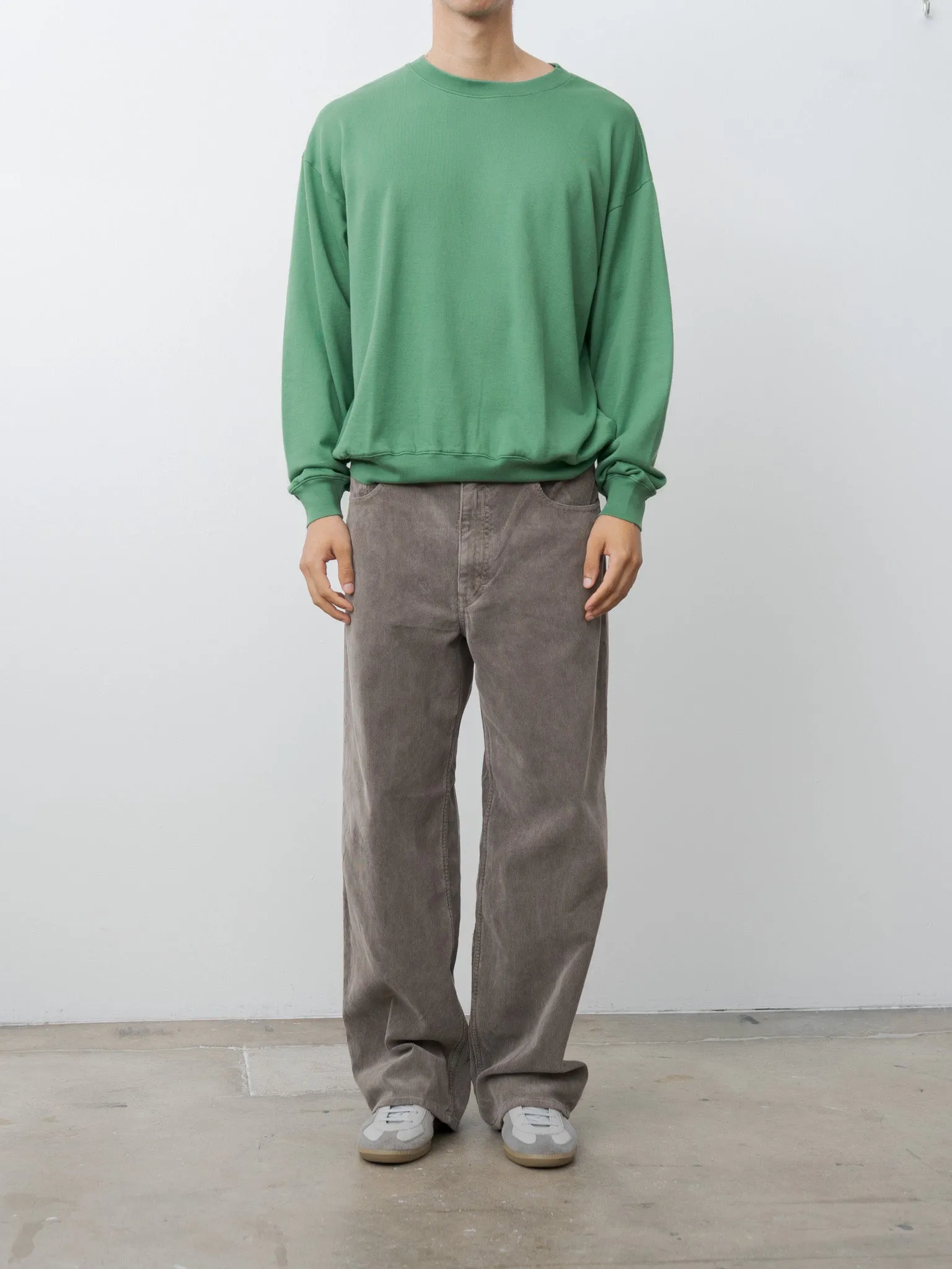Pigment Dyed Finx Corduroy Wide 5P Pants - Olive Brown sold by Namu Shop product image thumbnail 2
