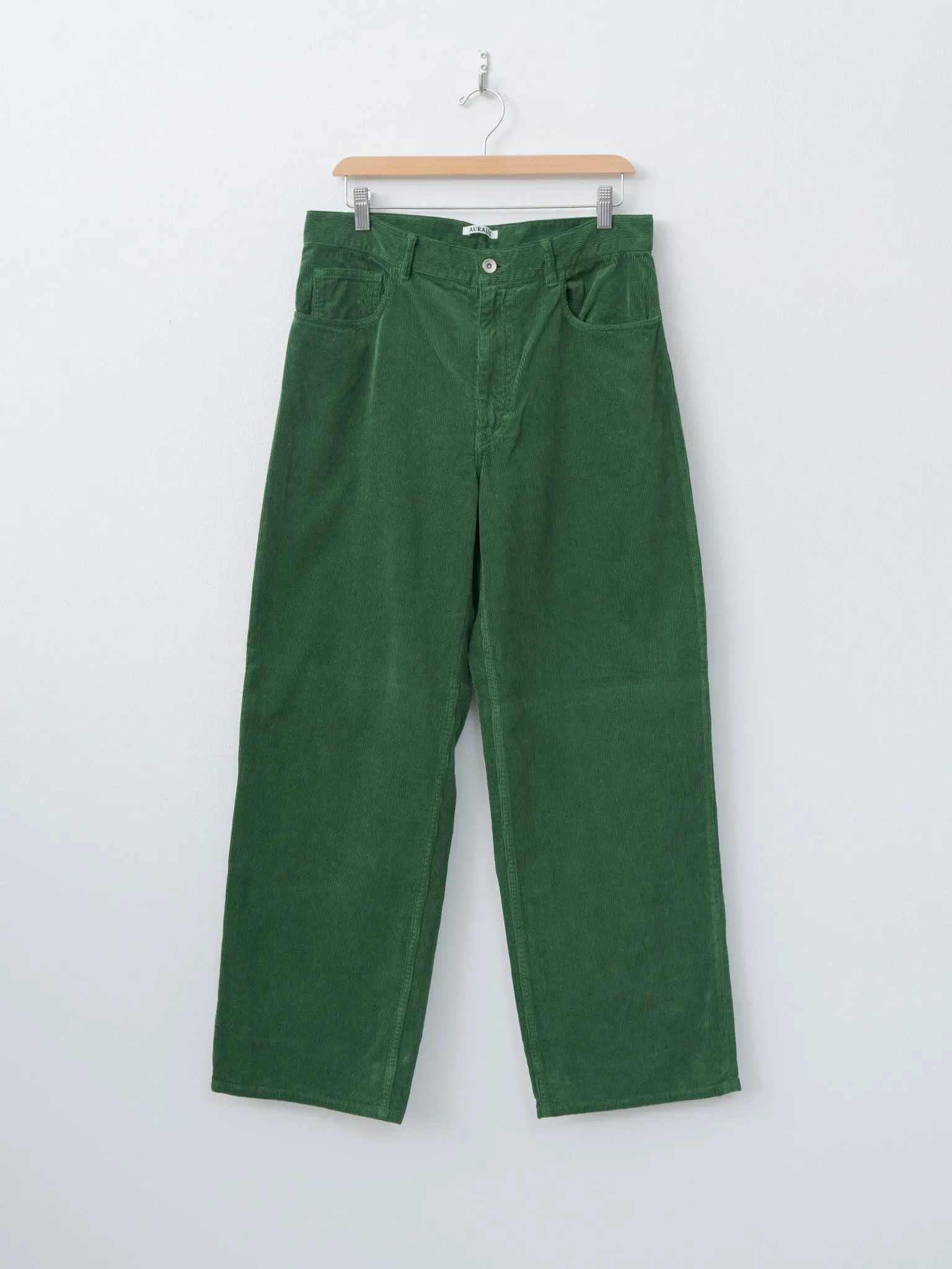 Pigment Dyed Finx Corduroy Wide 5P Pants - Forest Green sold by Namu Shop