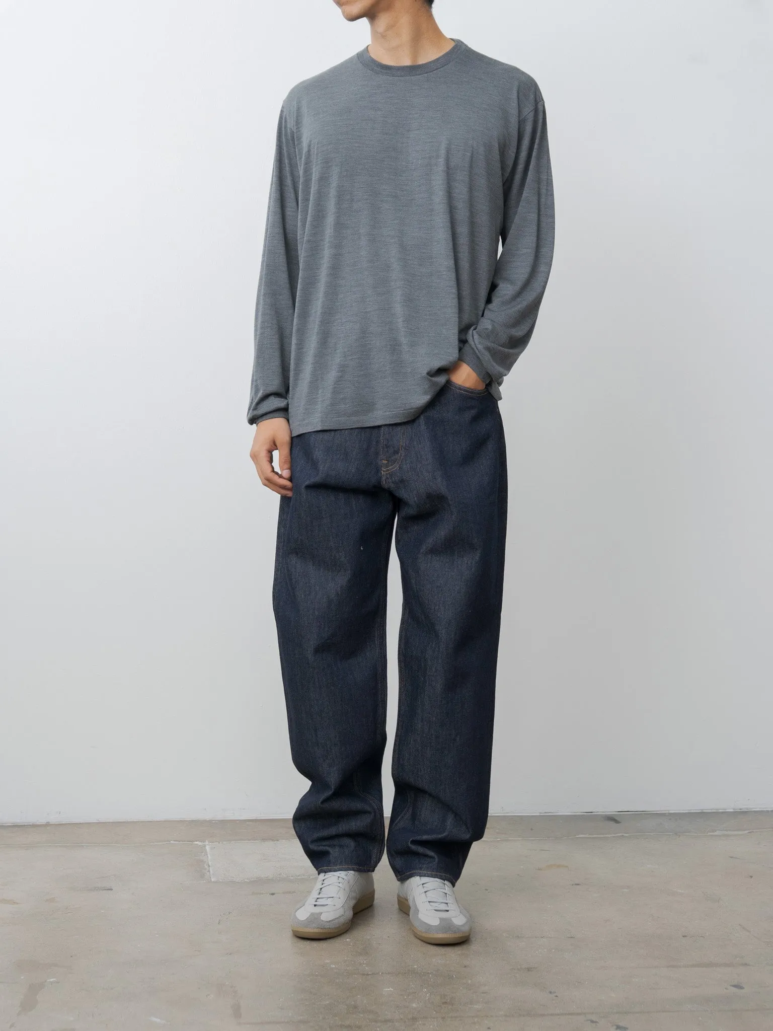 Hard Twist Denim Wide Pants - Indigo sold by Namu Shop product image thumbnail 4