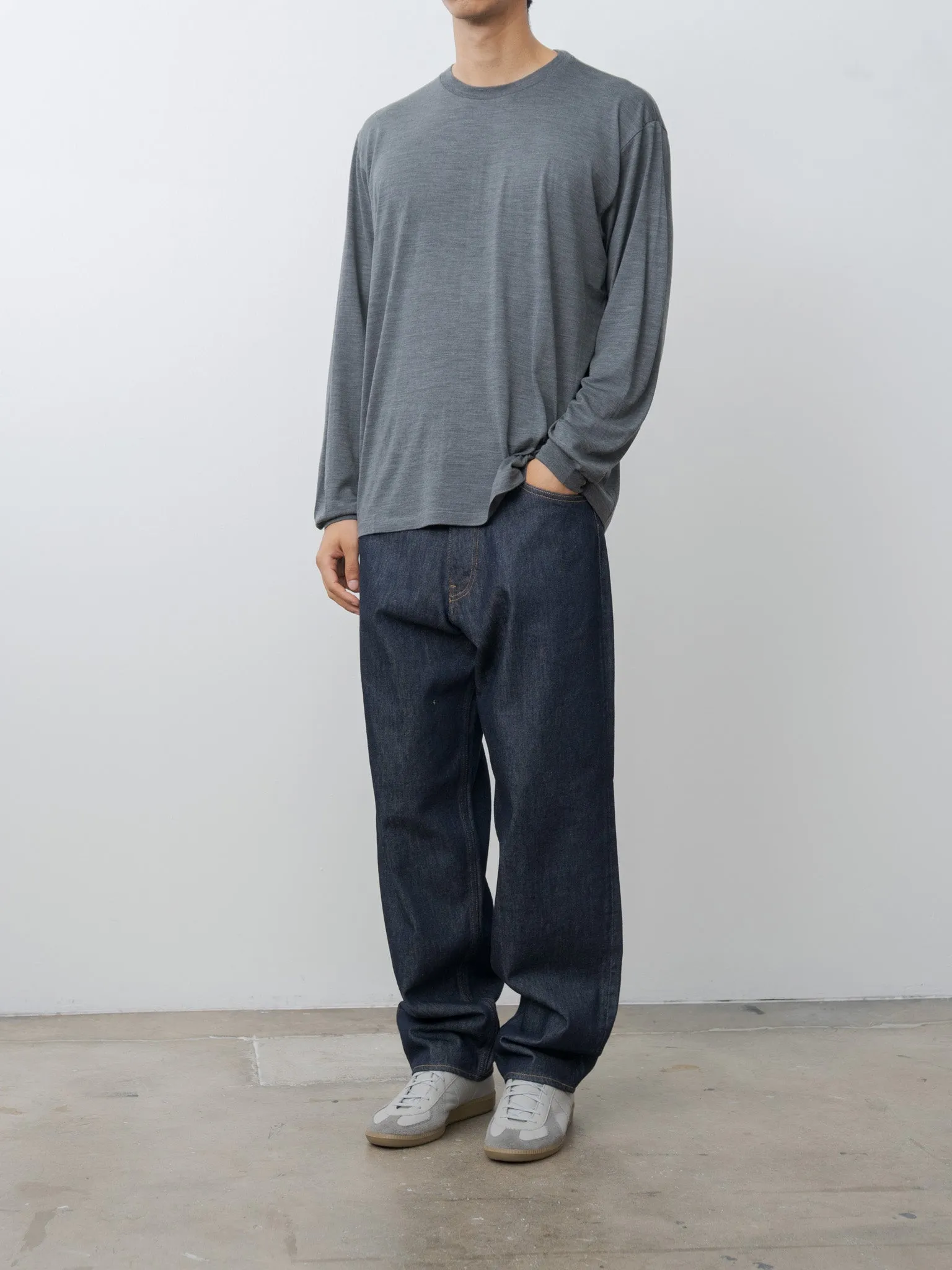 Wool Soft Jersey L/S Tee - Top Charcoal sold by Namu Shop product image thumbnail 3