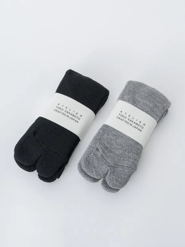 Tabi Pile Socks Wool - Black, Heather Gray sold by Namu Shop