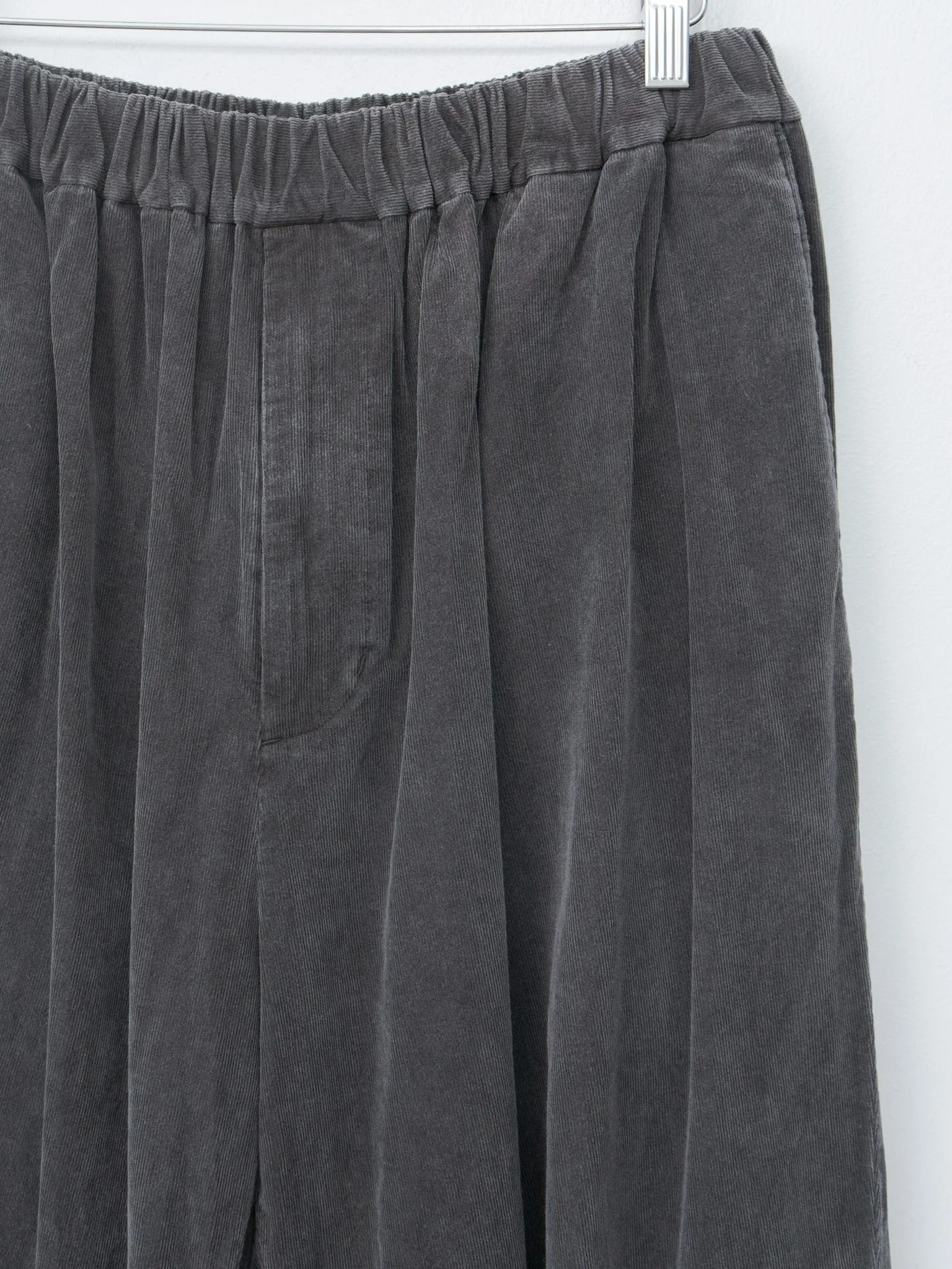 Micro Corduroy Wide Easy Pants - Sumi Ink sold by Namu Shop product image thumbnail 5