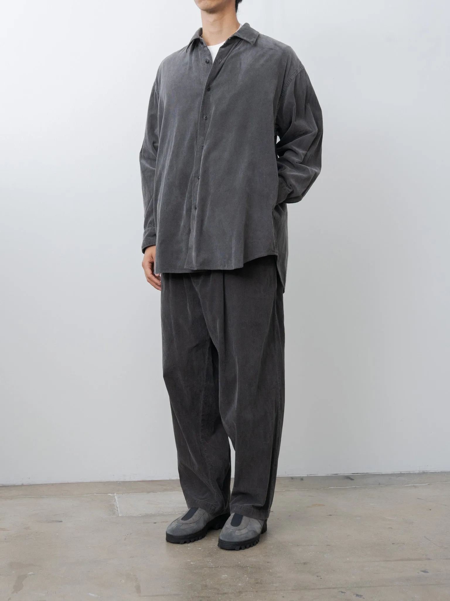 Micro Corduroy Shirt Jacket - Sumi Ink sold by Namu Shop product image thumbnail 3