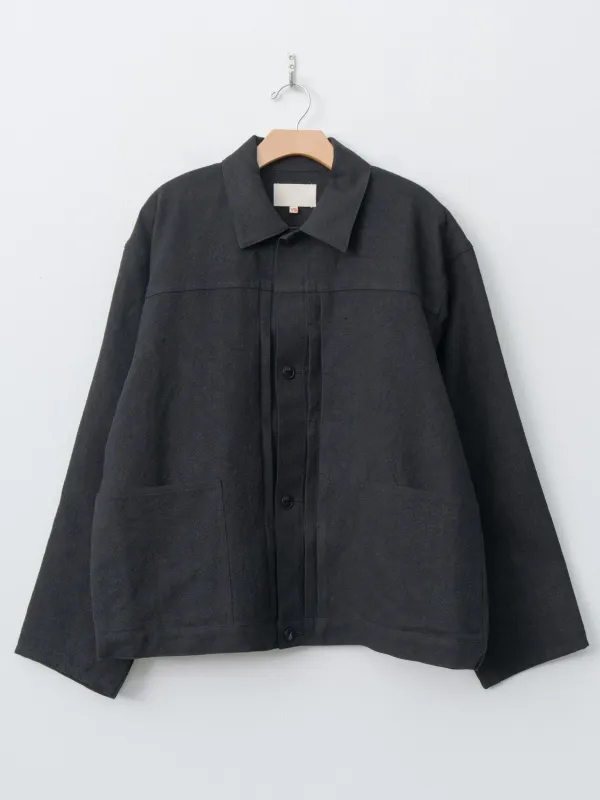 Max High Count Hemp Pleats Jacket - Black sold by Namu Shop