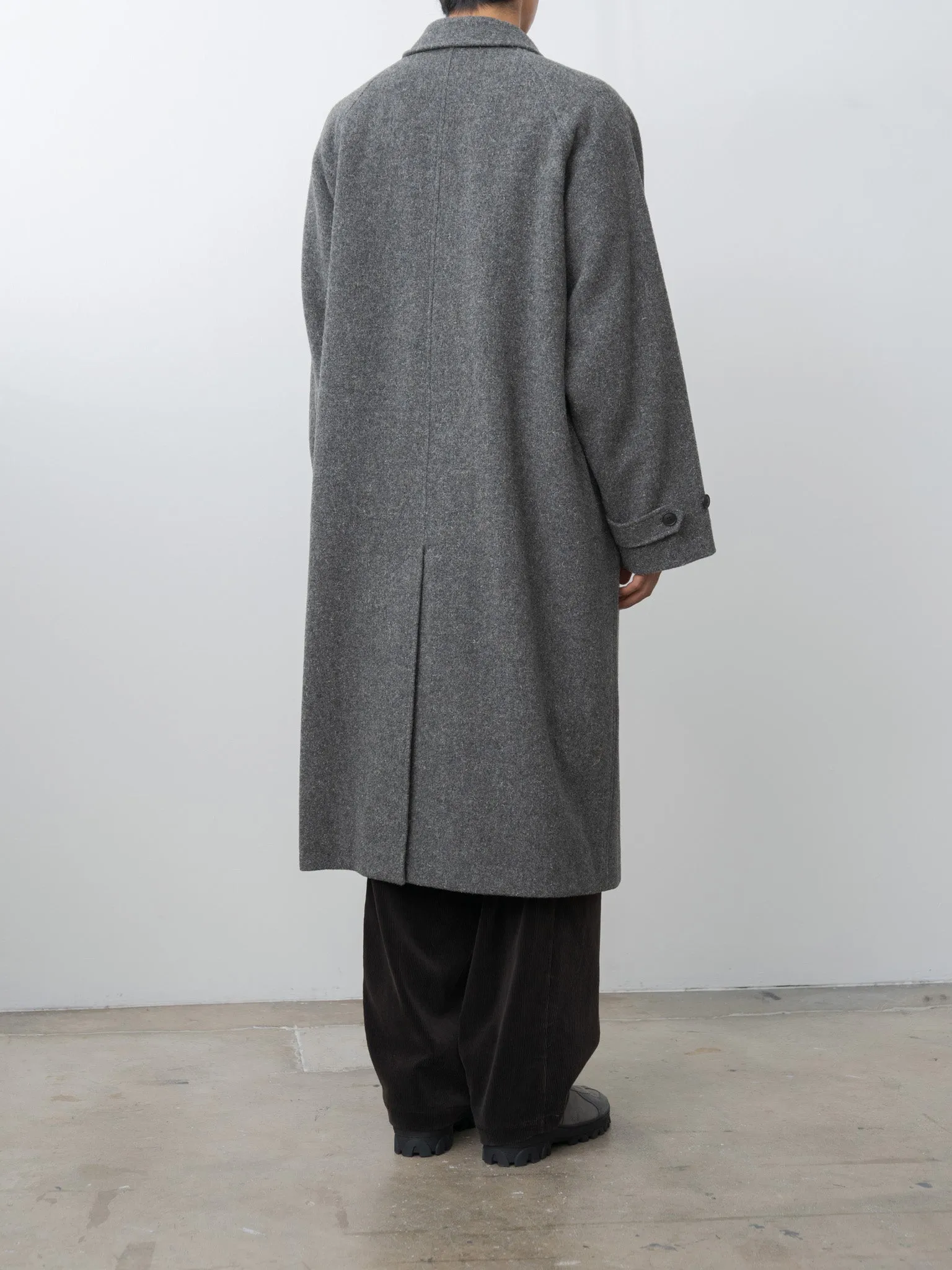 Kemp Melton Wool Bal Collar Coat - Charcoal Gray sold by Namu Shop product image thumbnail 5