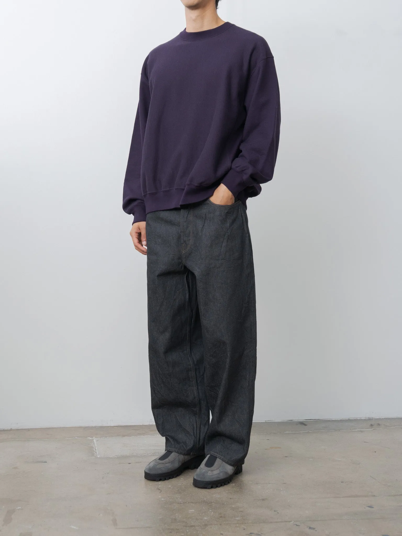 Crewneck Sweat P/O Wide - Dark Purple sold by Namu Shop product image thumbnail 3