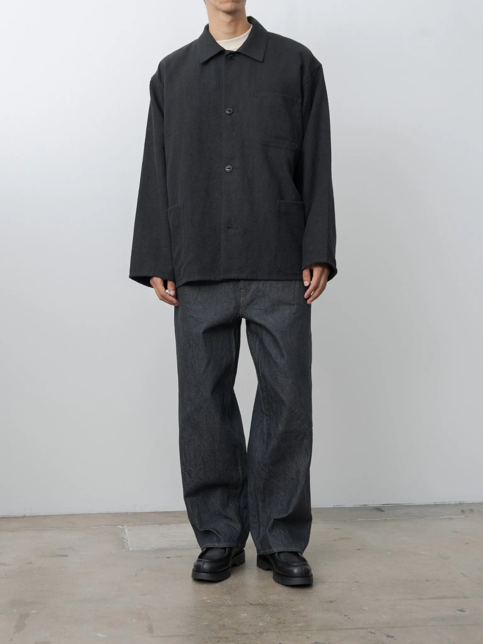 13.5oz Denim Pants Wide - Sulfur Black sold by Namu Shop product image thumbnail 5