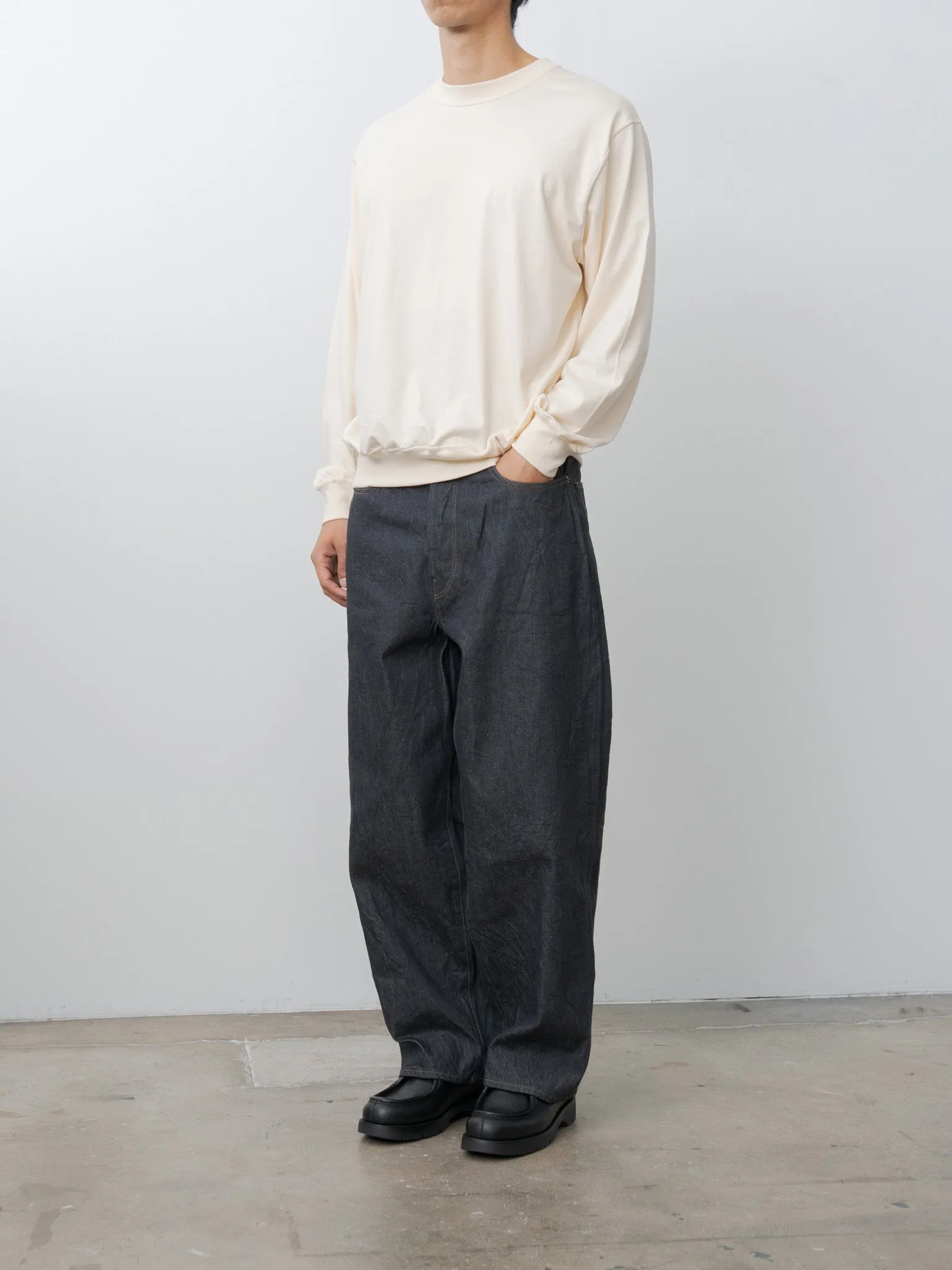 13.5oz Denim Pants Wide - Sulfur Black sold by Namu Shop product image thumbnail 3