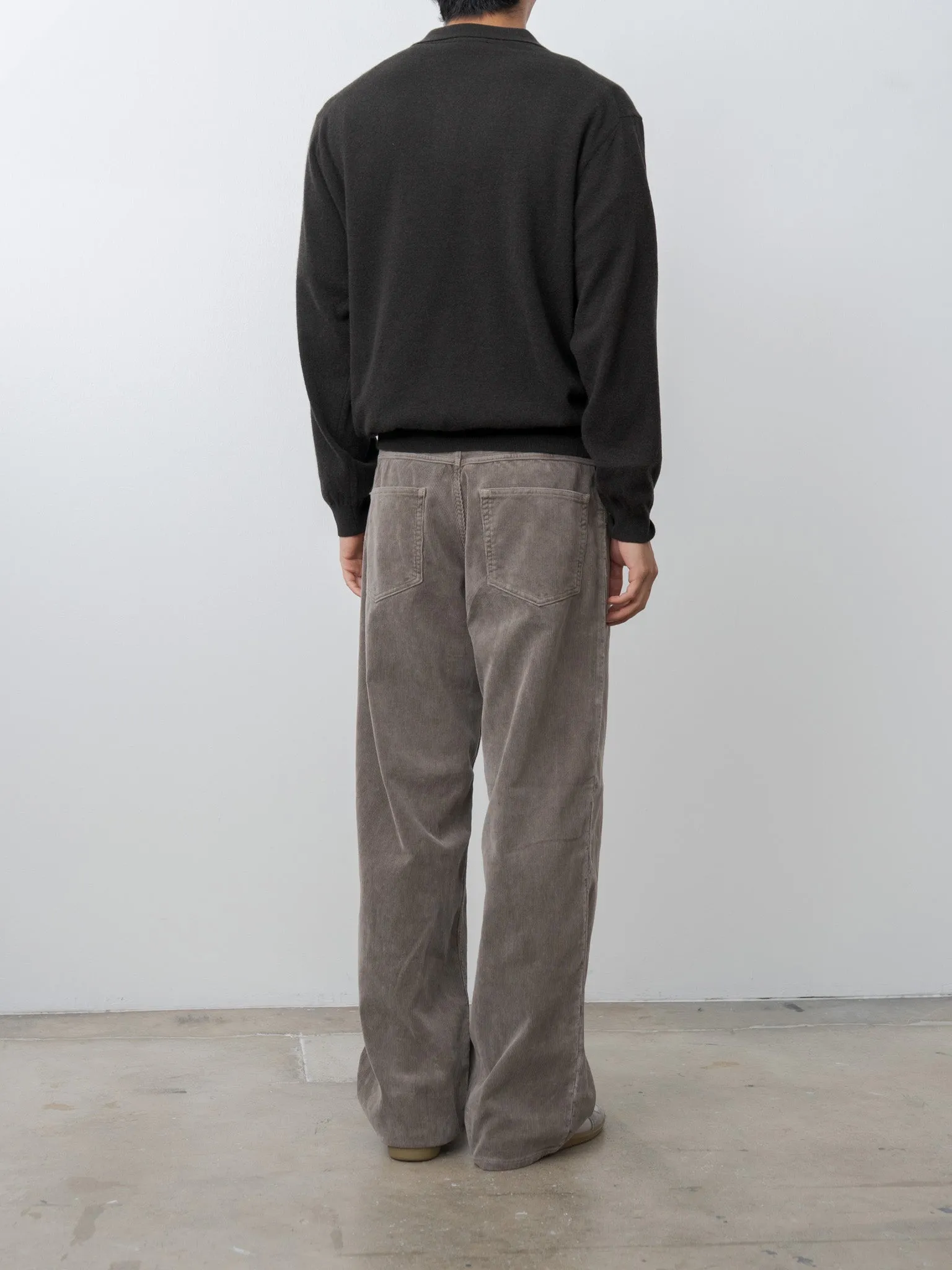 Super Light Wool Skipper Polo Sweater - Brown sold by Namu Shop product image thumbnail 4