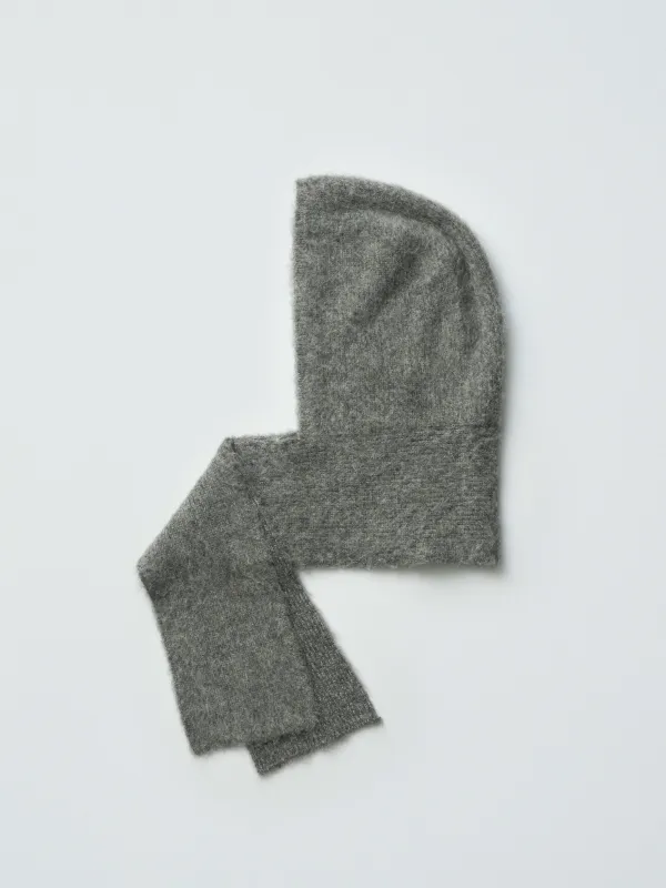 Wool/Alpaca Milled Knit Balaclava - Gray, Black sold by Namu Shop