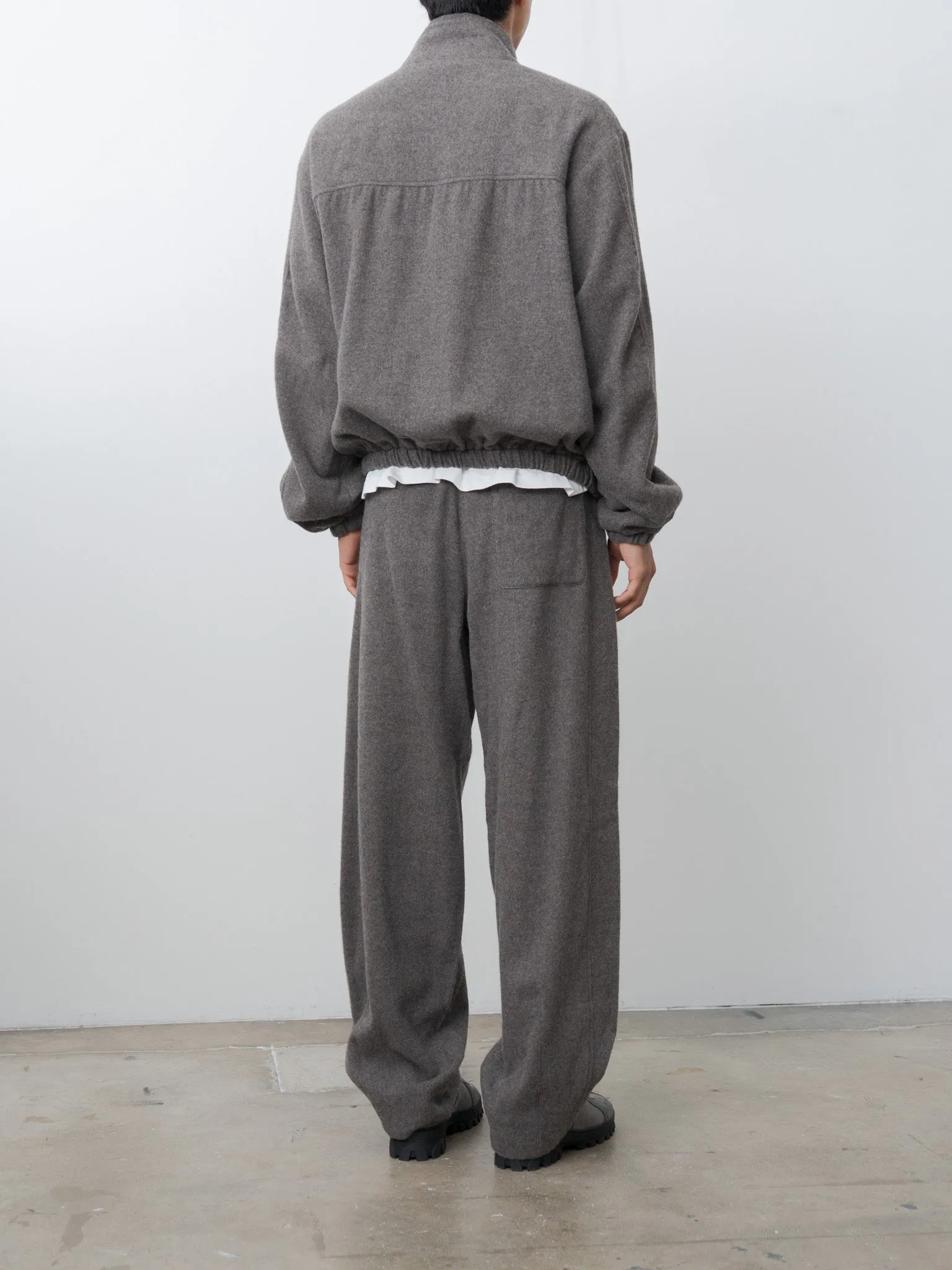 Wool Cashmere Fleece Easy Trouser - Gray Brown sold by Namu Shop product image thumbnail 4