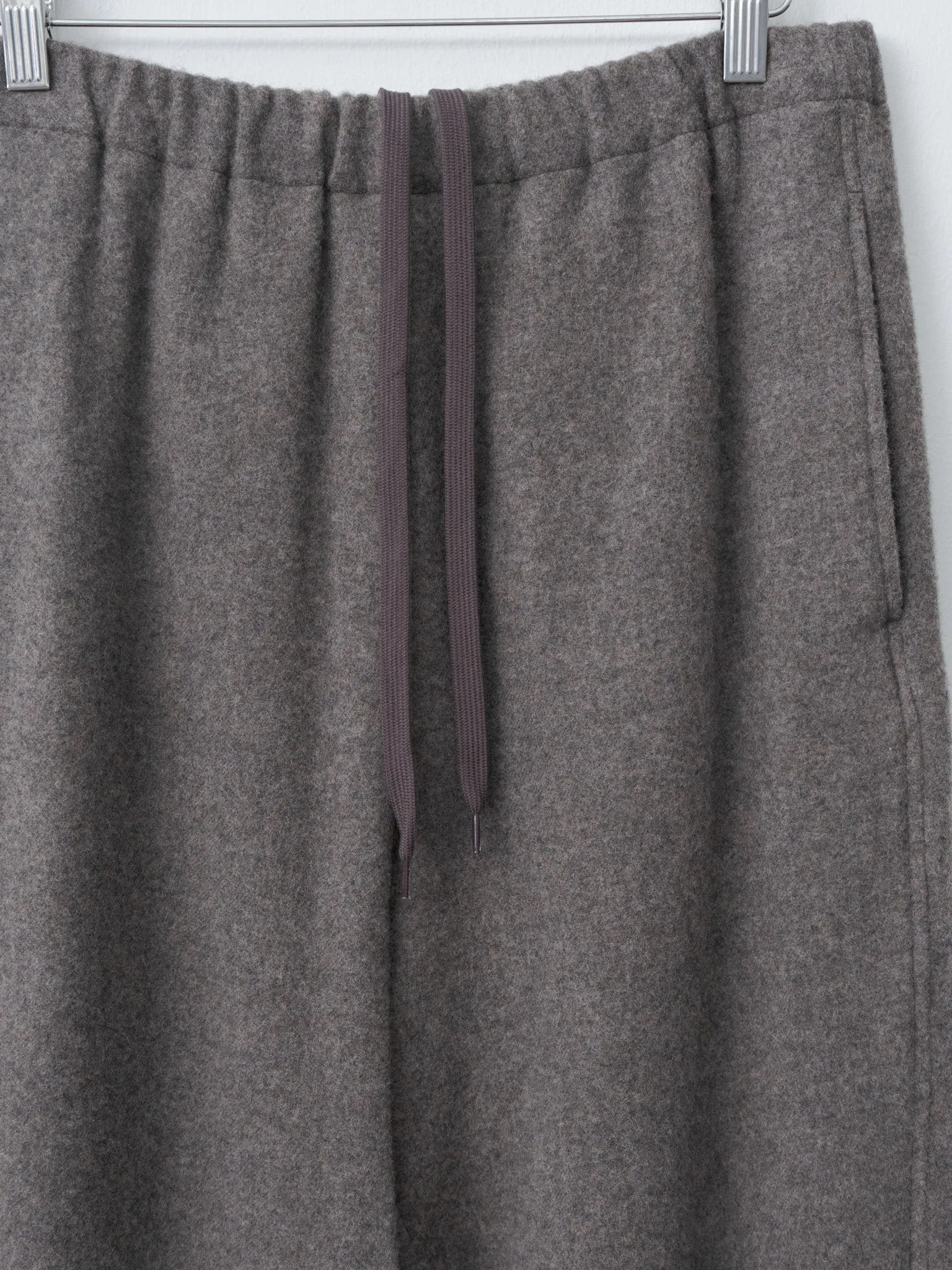 Wool Cashmere Fleece Easy Trouser - Gray Brown sold by Namu Shop product image thumbnail 5
