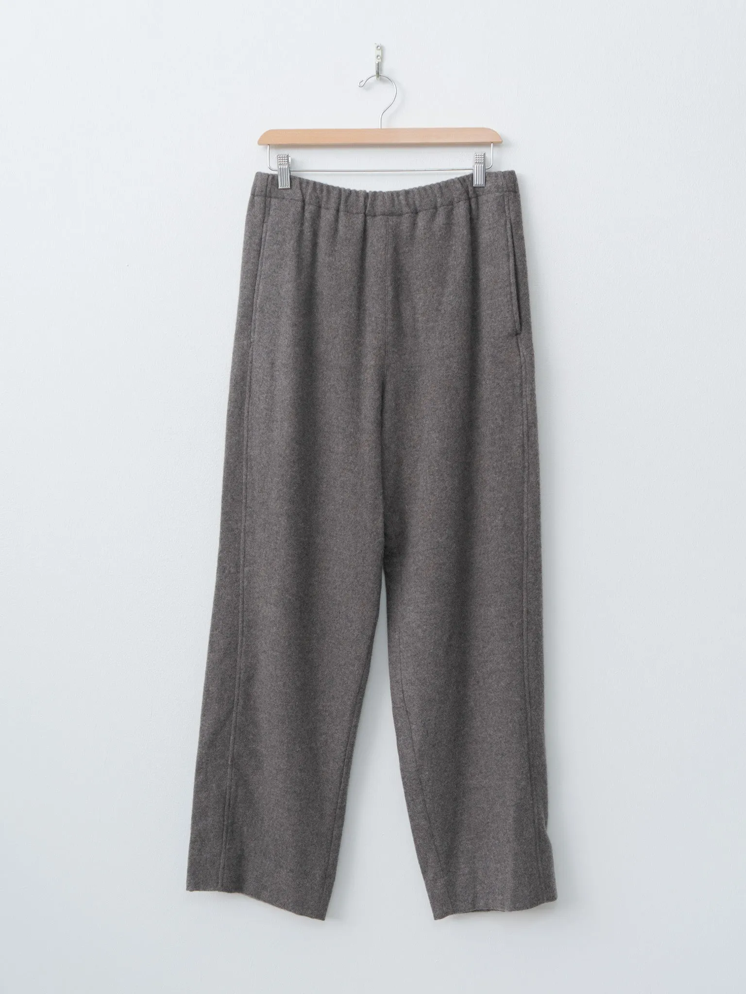 Wool Cashmere Fleece Easy Trouser - Gray Brown sold by Namu Shop