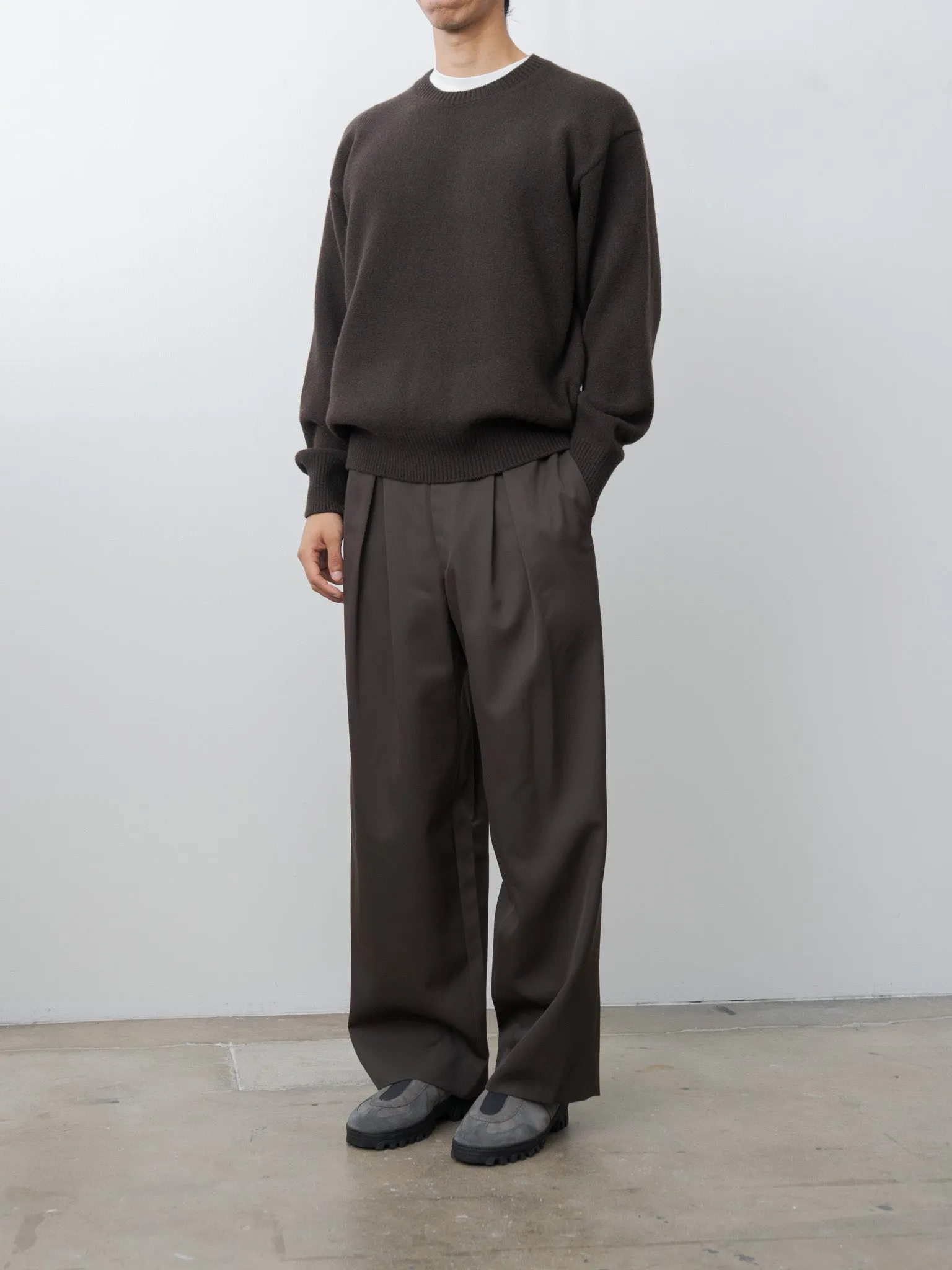 Easy Wide Trousers - Gray Khaki sold by Namu Shop product image thumbnail 2