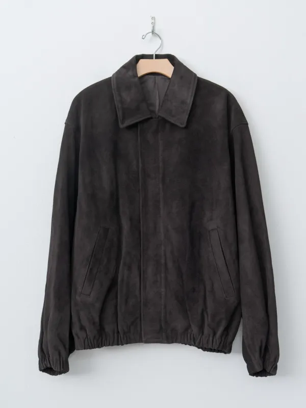 Suede Zip Short Jacket - Dark Brown sold by Namu Shop
