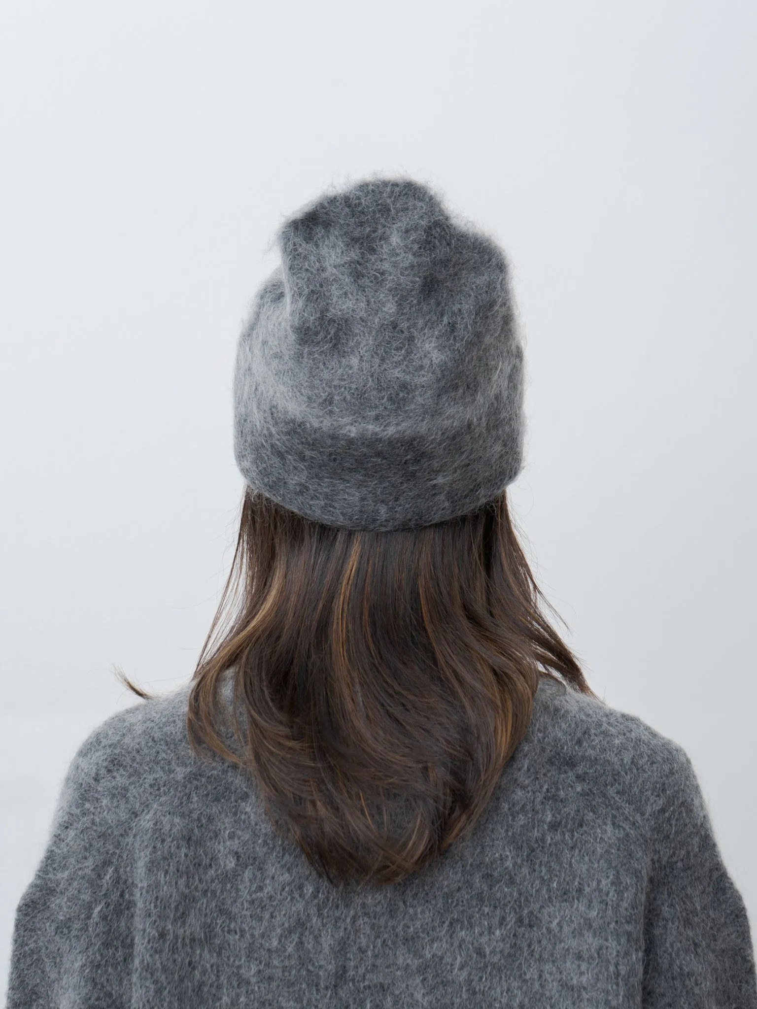 Brushed Mohair Beanie - Charcoal sold by Namu Shop product image thumbnail 3