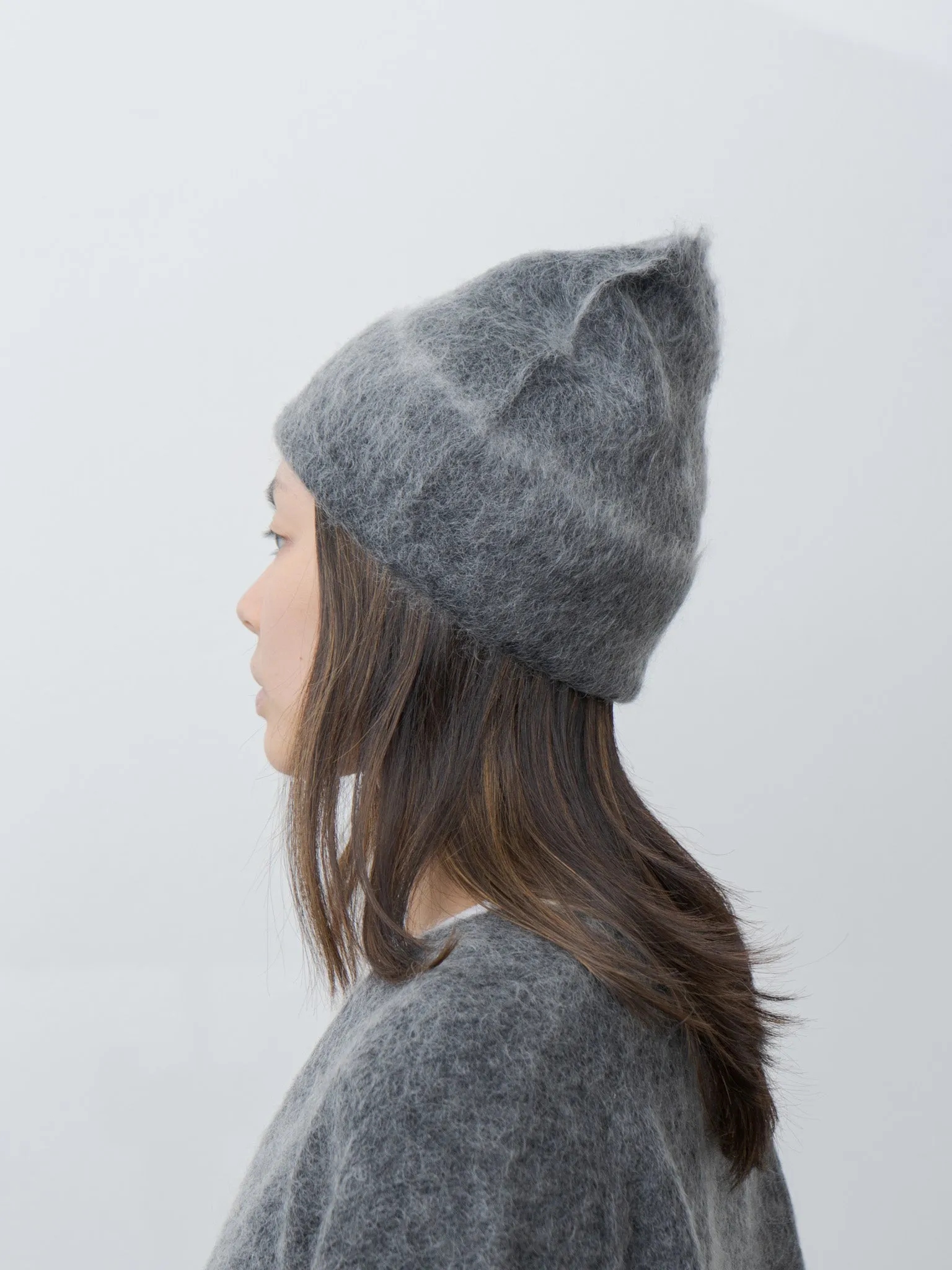 Brushed Mohair Beanie - Charcoal sold by Namu Shop product image thumbnail 2