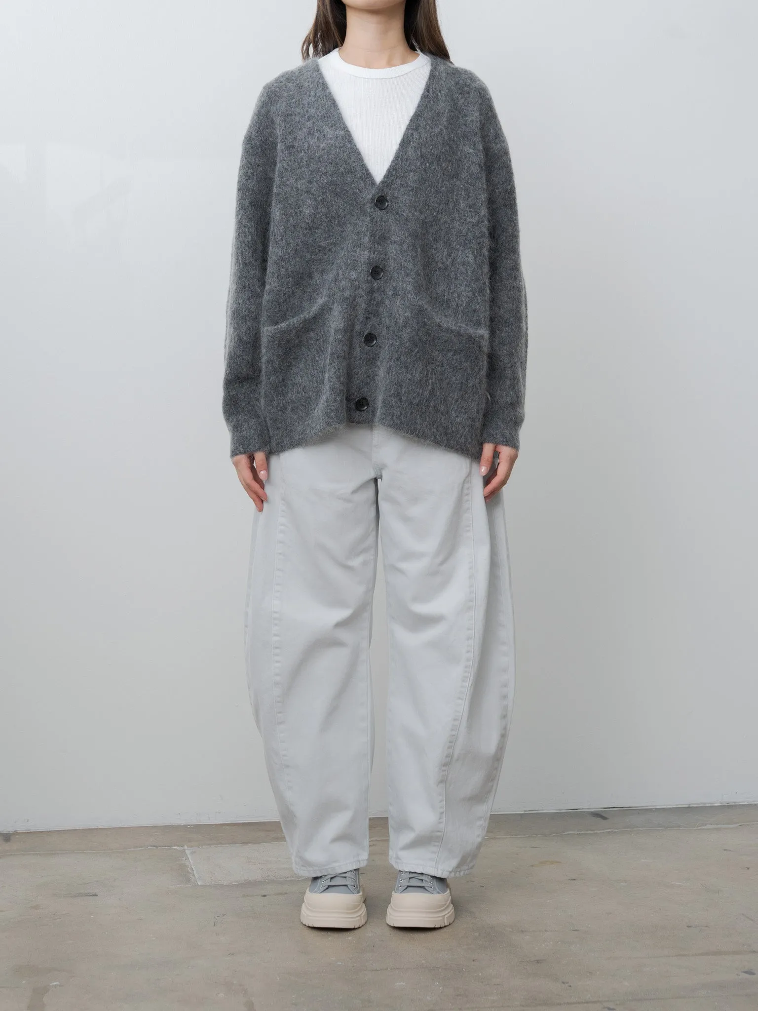 Mohair Cardigan - Charcoal sold by Namu Shop product image thumbnail 2