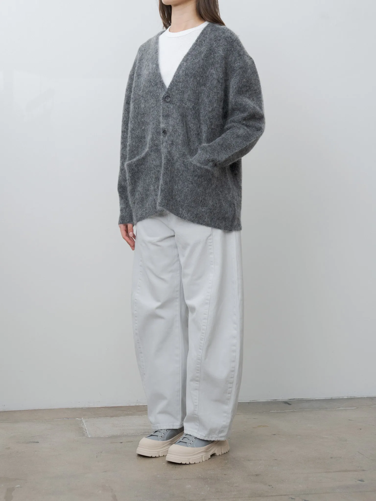 Mohair Cardigan - Charcoal sold by Namu Shop product image thumbnail 3
