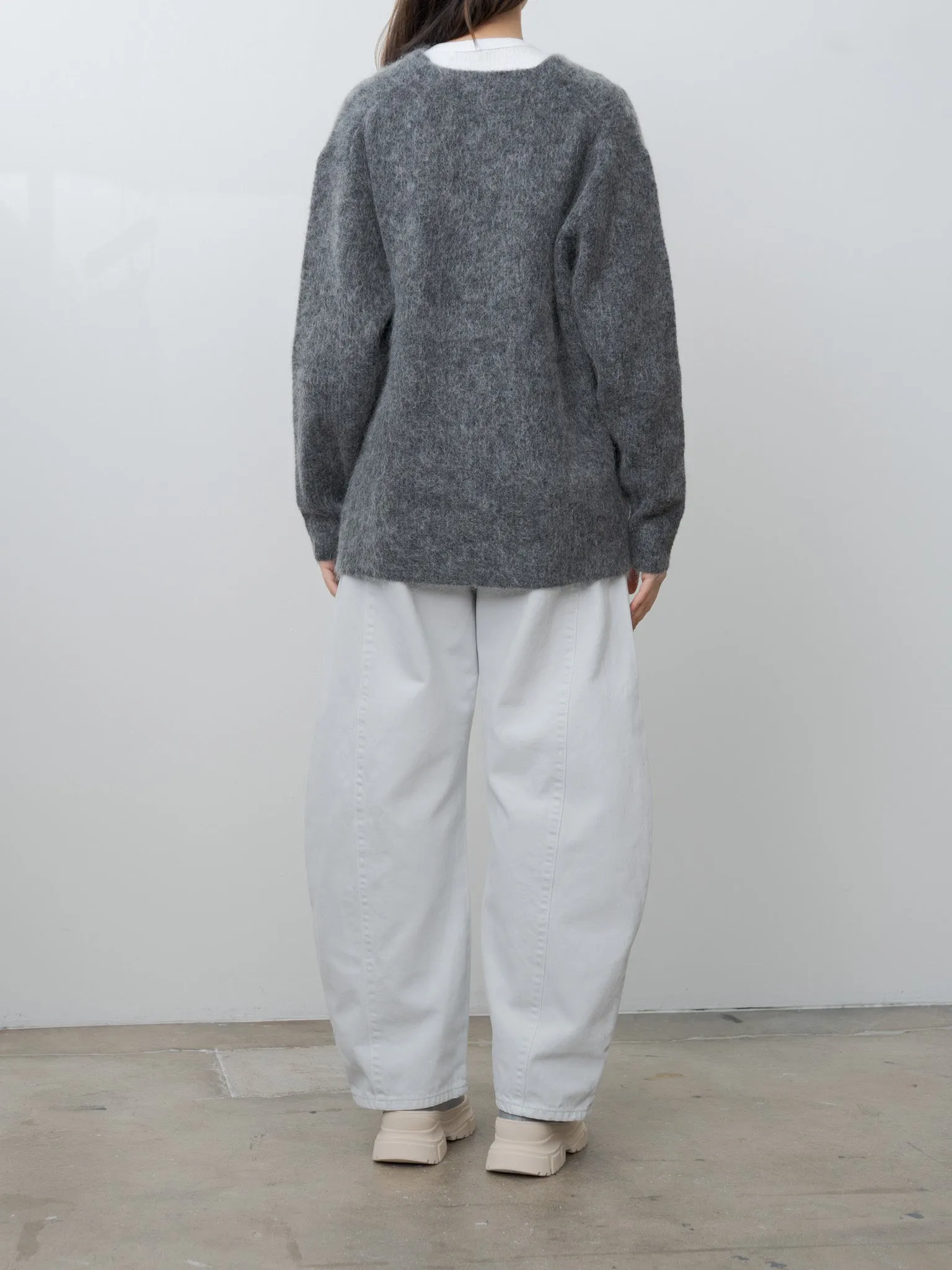 Mohair Cardigan - Charcoal sold by Namu Shop product image thumbnail 4