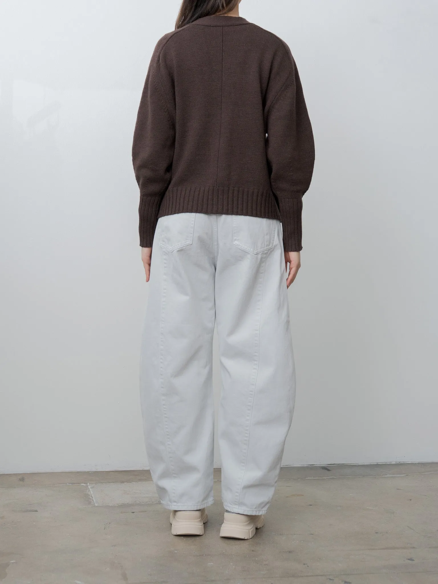 Balloon Sleeve Cardigan - Wood sold by Namu Shop product image thumbnail 4