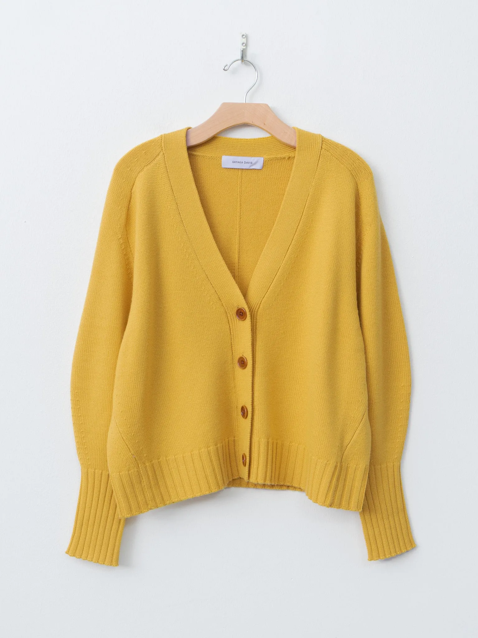 Balloon Sleeve Cardigan - Golden Sun sold by Namu Shop