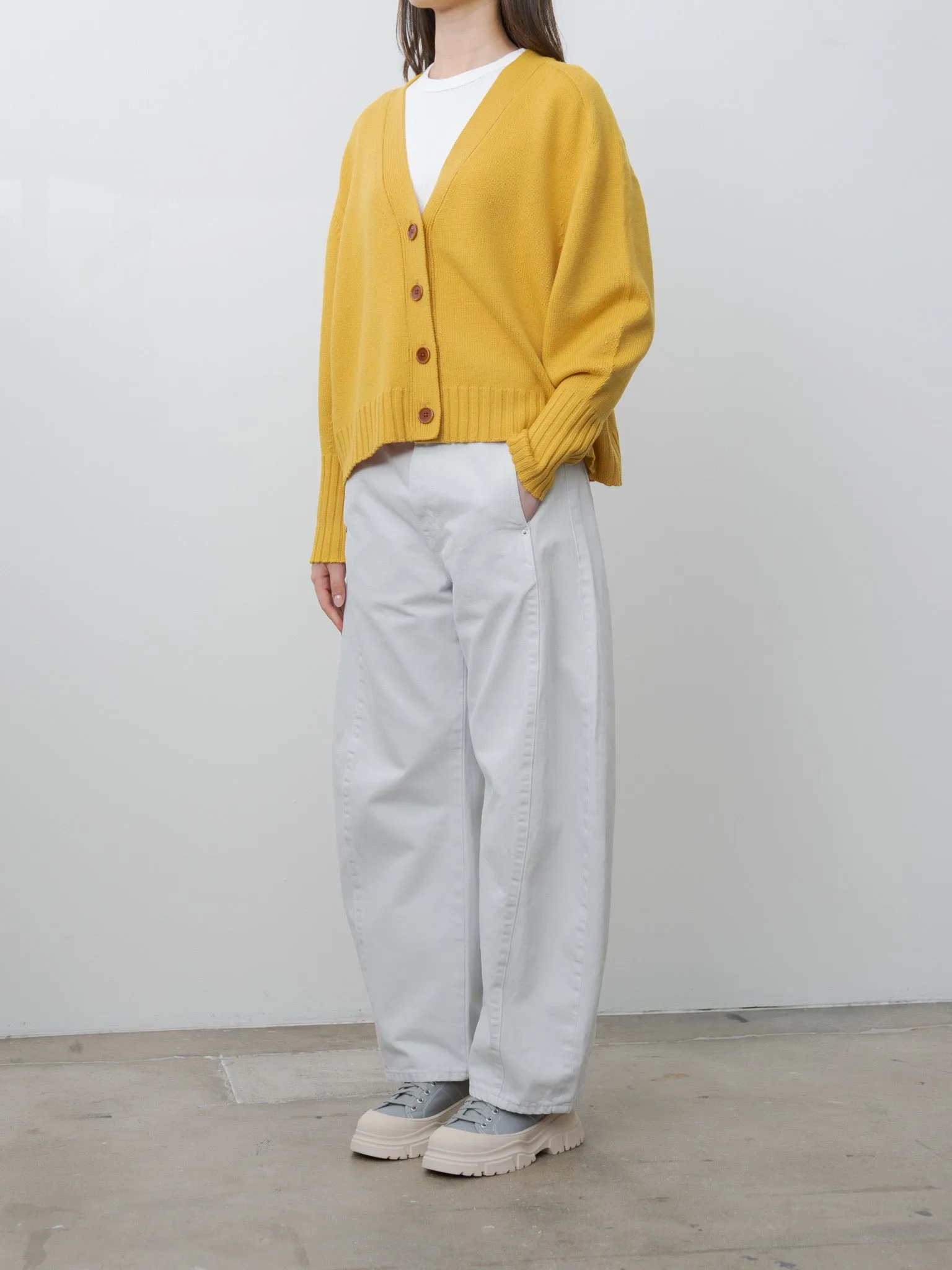 Balloon Sleeve Cardigan - Golden Sun sold by Namu Shop product image thumbnail 3