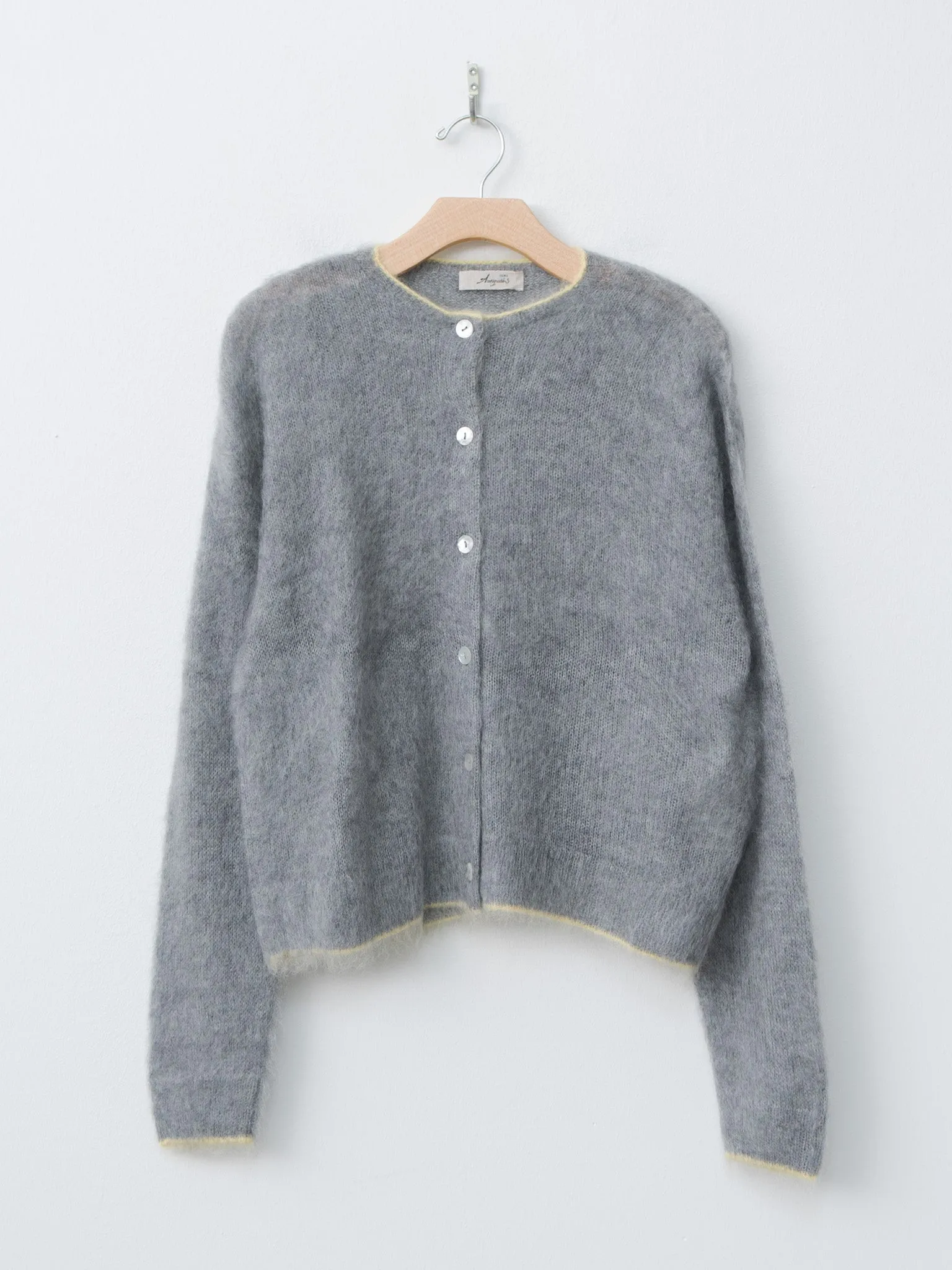 Mohair Cardigan - Gray x Yellow sold by Namu Shop