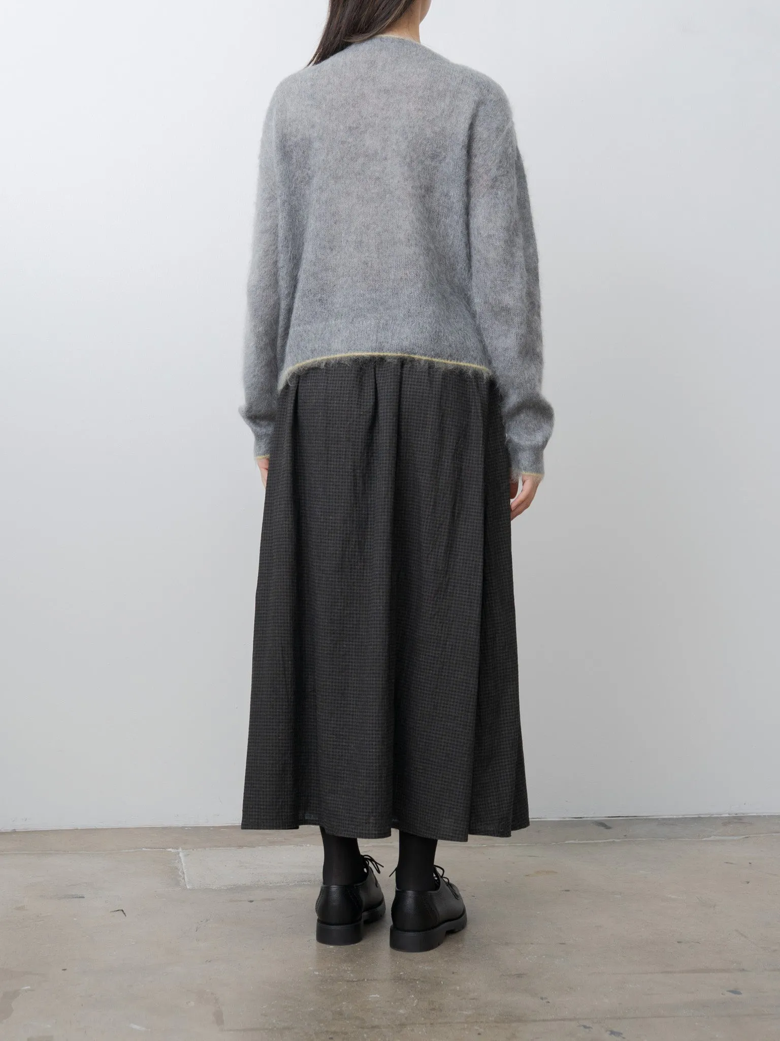 Mohair Cardigan - Gray x Yellow sold by Namu Shop product image thumbnail 4