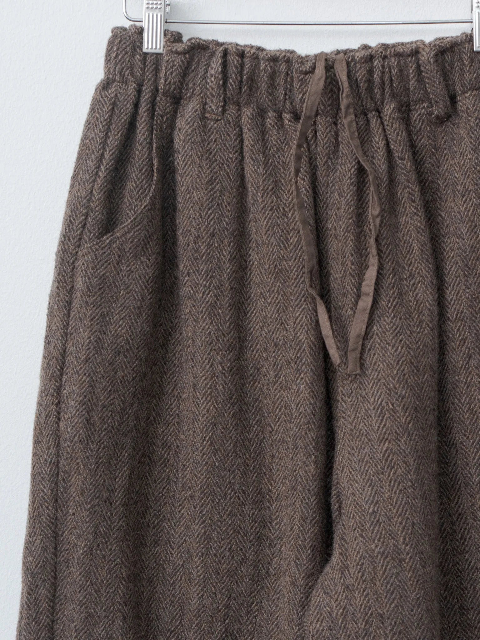Wool Herringbone Pants - Brown sold by Namu Shop product image thumbnail 3