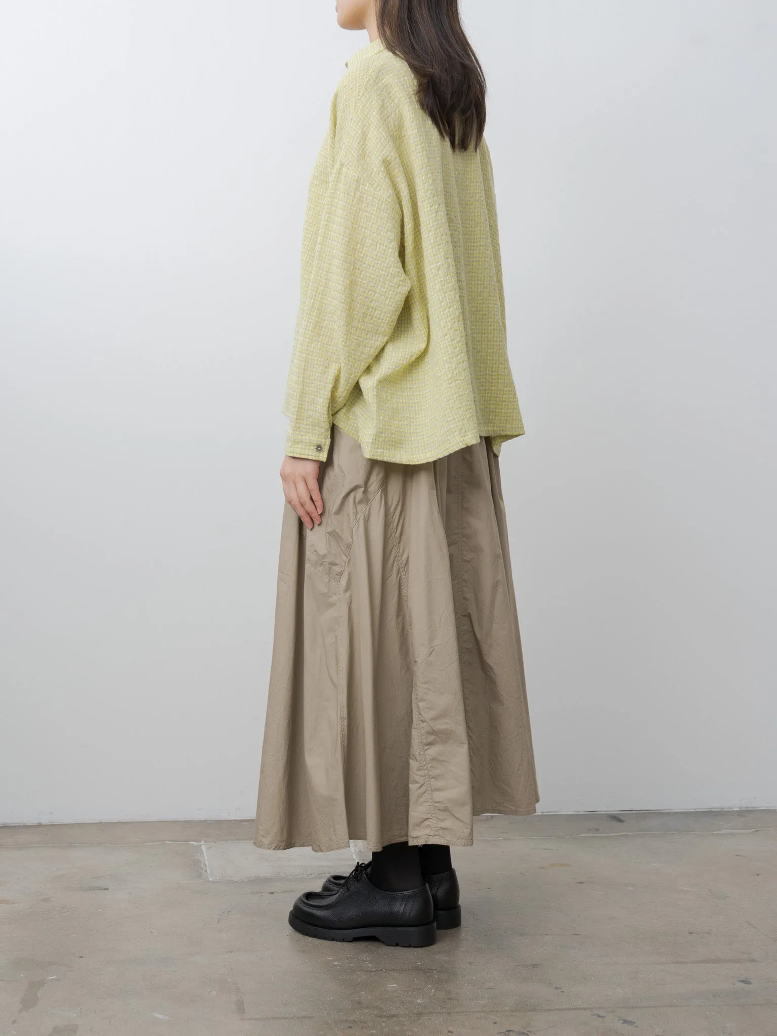 Typewriter Cotton Skirt - Beige sold by Namu Shop product image thumbnail 4