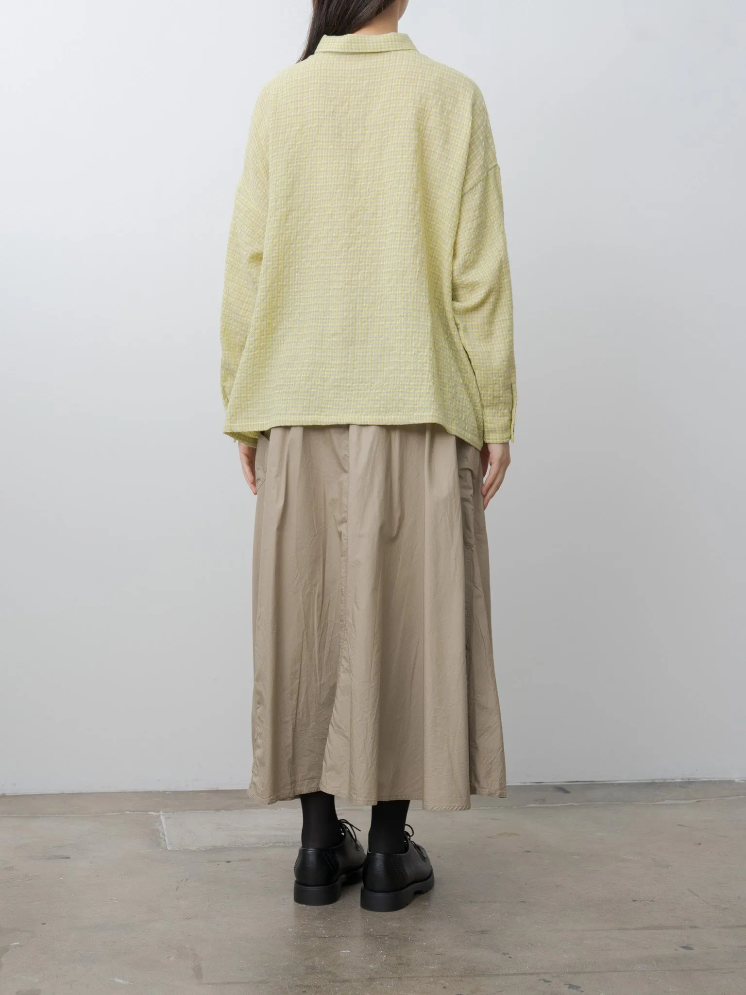 Typewriter Cotton Skirt - Beige sold by Namu Shop product image thumbnail 5