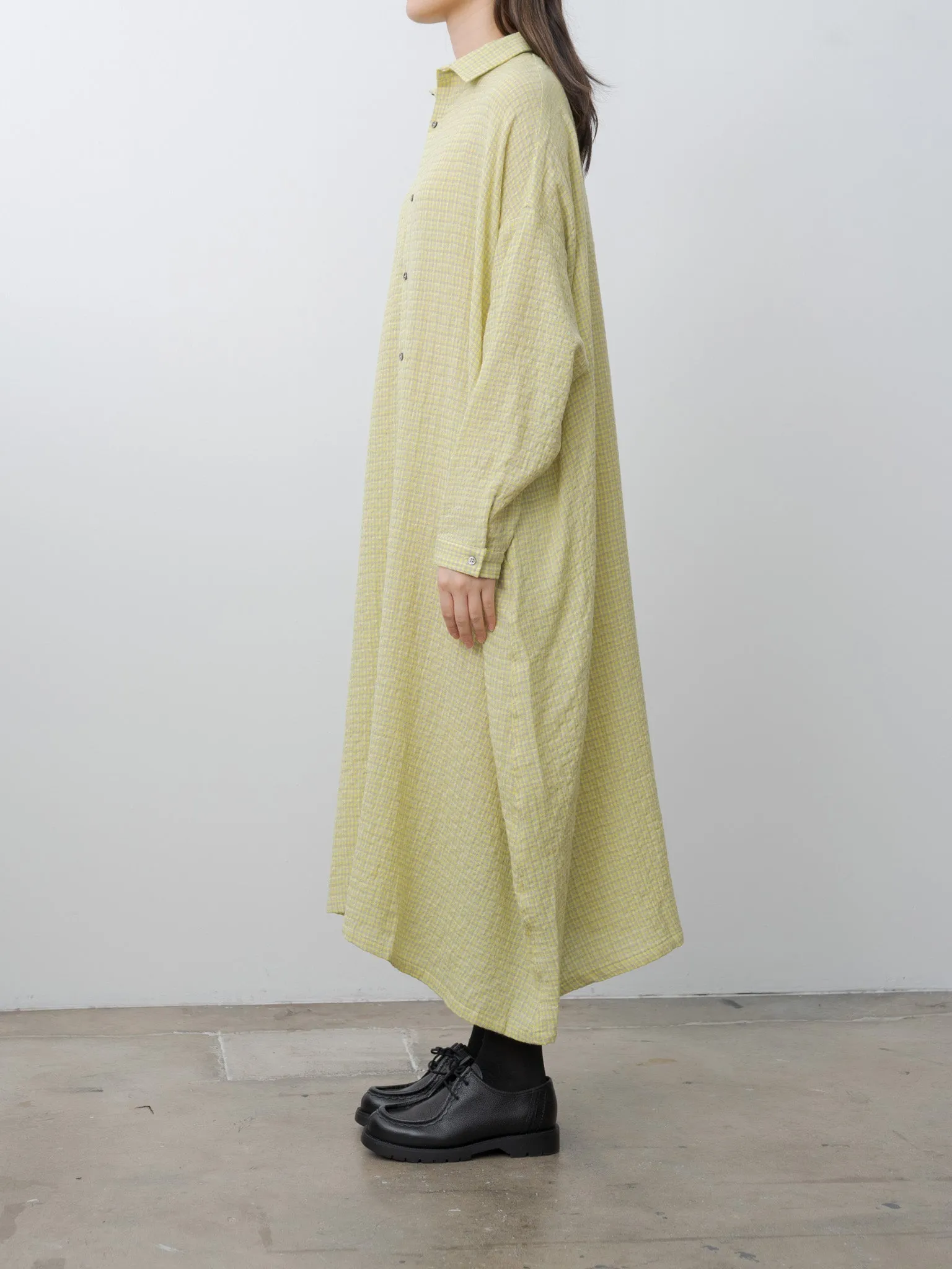 W/C Gingham Dress - Yellow x Gray sold by Namu Shop product image thumbnail 4