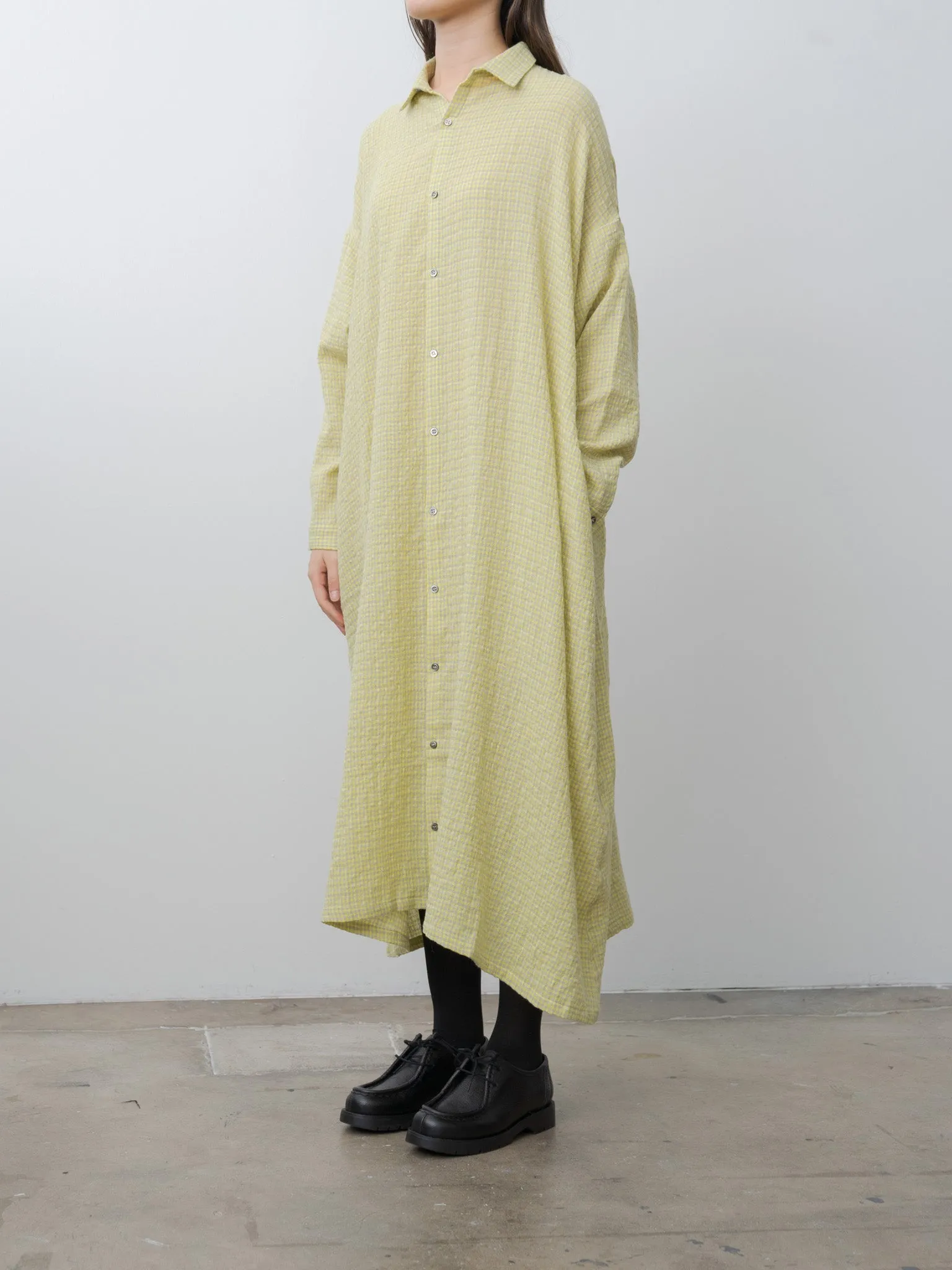 W/C Gingham Dress - Yellow x Gray sold by Namu Shop product image thumbnail 2