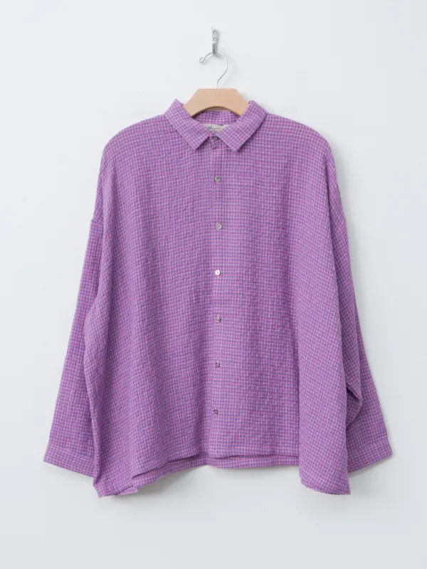 W/C Gingham Shirt - Pink x Blue sold by Namu Shop
