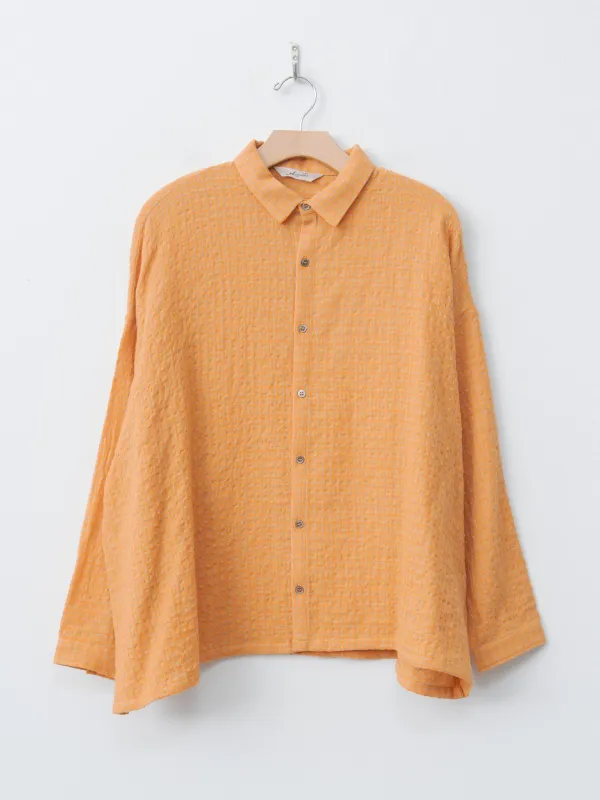 W/C Gingham Shirt - Orange x Mocha sold by Namu Shop