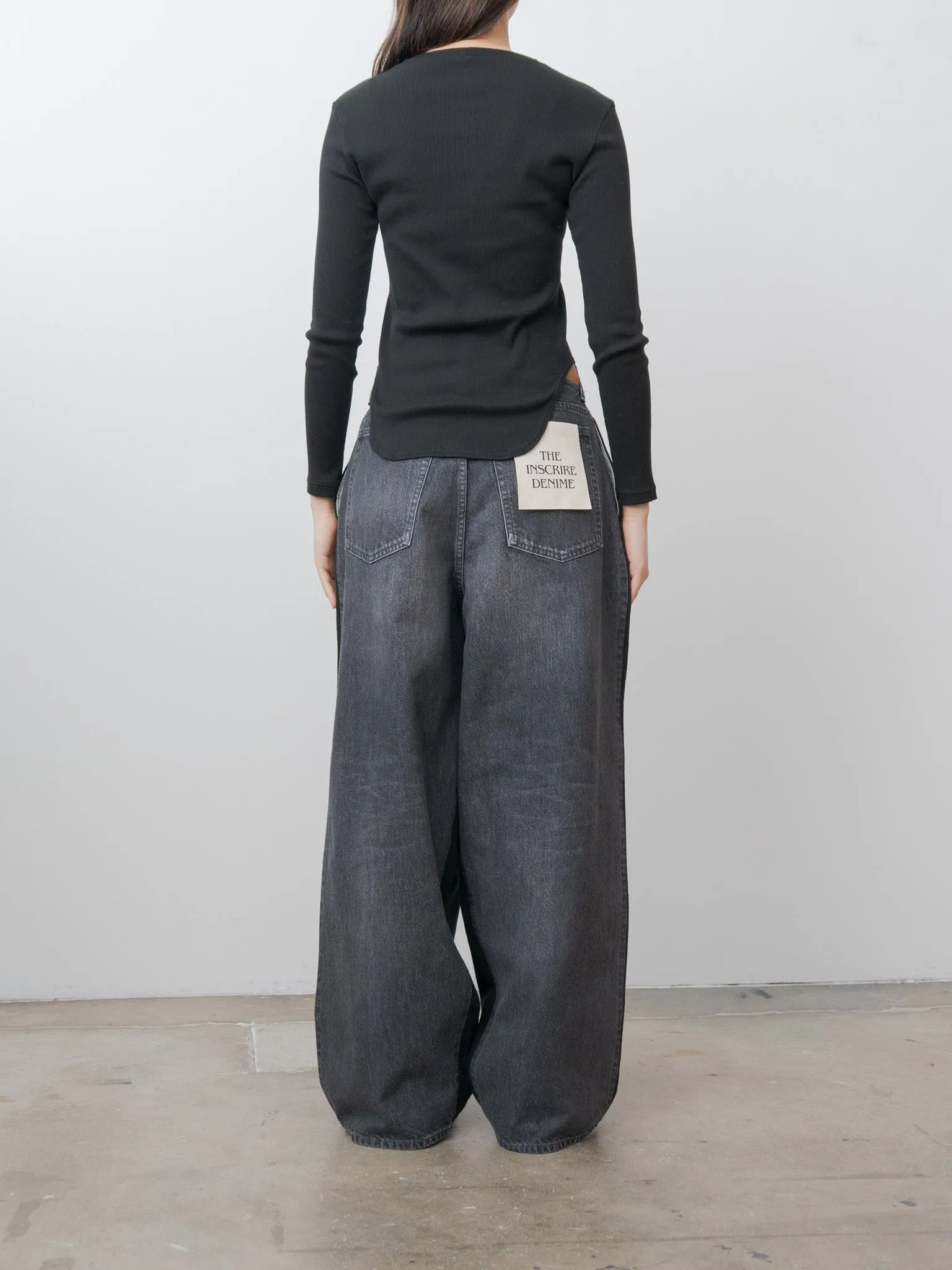 Cotton/Silk Henley Neck Long Sleeve T-Shirt - Black sold by Namu Shop product image thumbnail 4