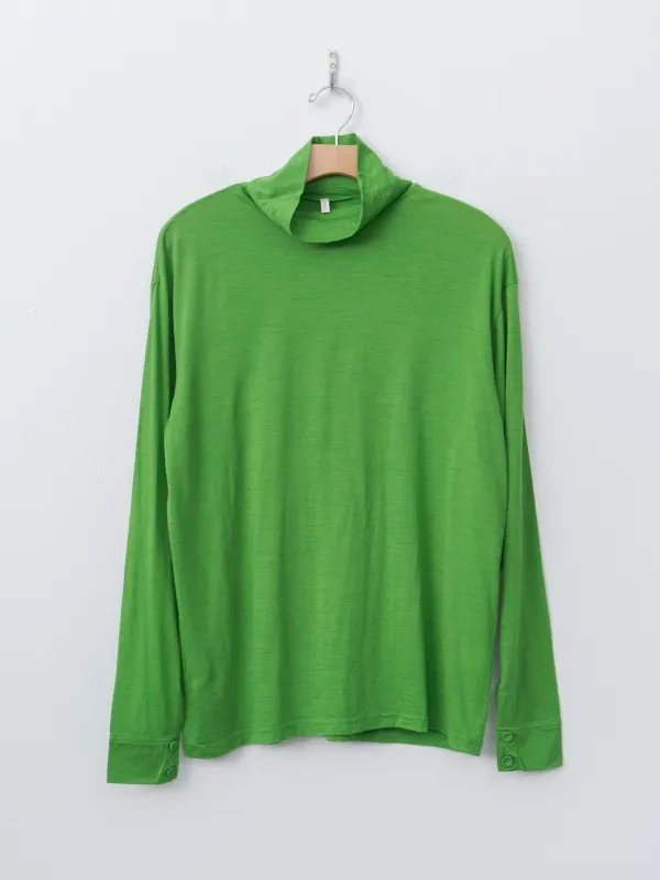 Wool Jersey High Neck Pullover - Green sold by Namu Shop