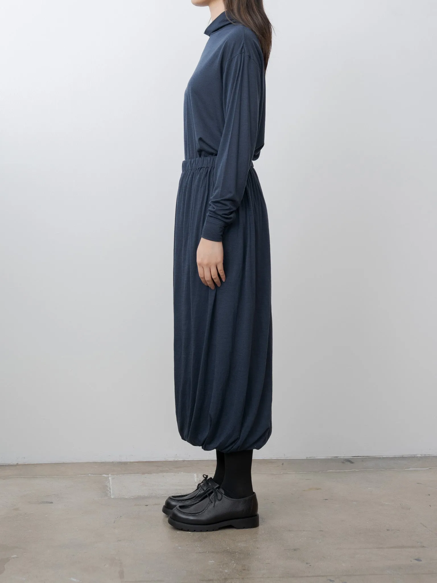 Wool Jersey High Neck Pullover - Navy sold by Namu Shop product image thumbnail 3