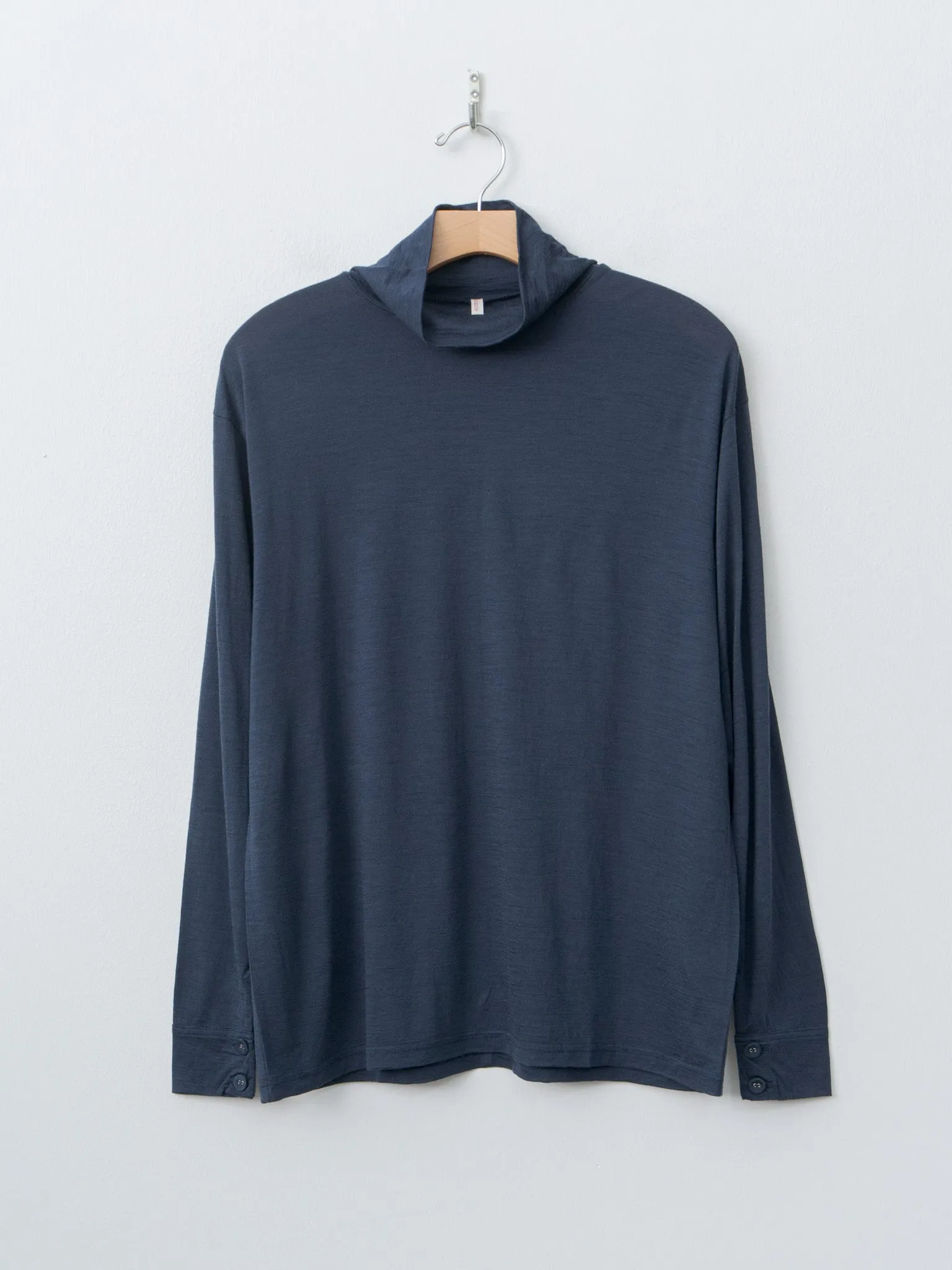 Wool Jersey High Neck Pullover - Navy sold by Namu Shop