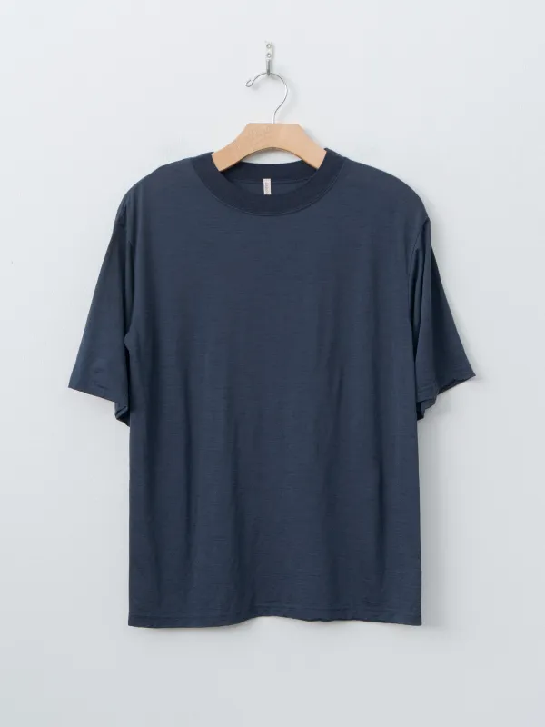 Wool Jersey T-Shirt - Navy sold by Namu Shop